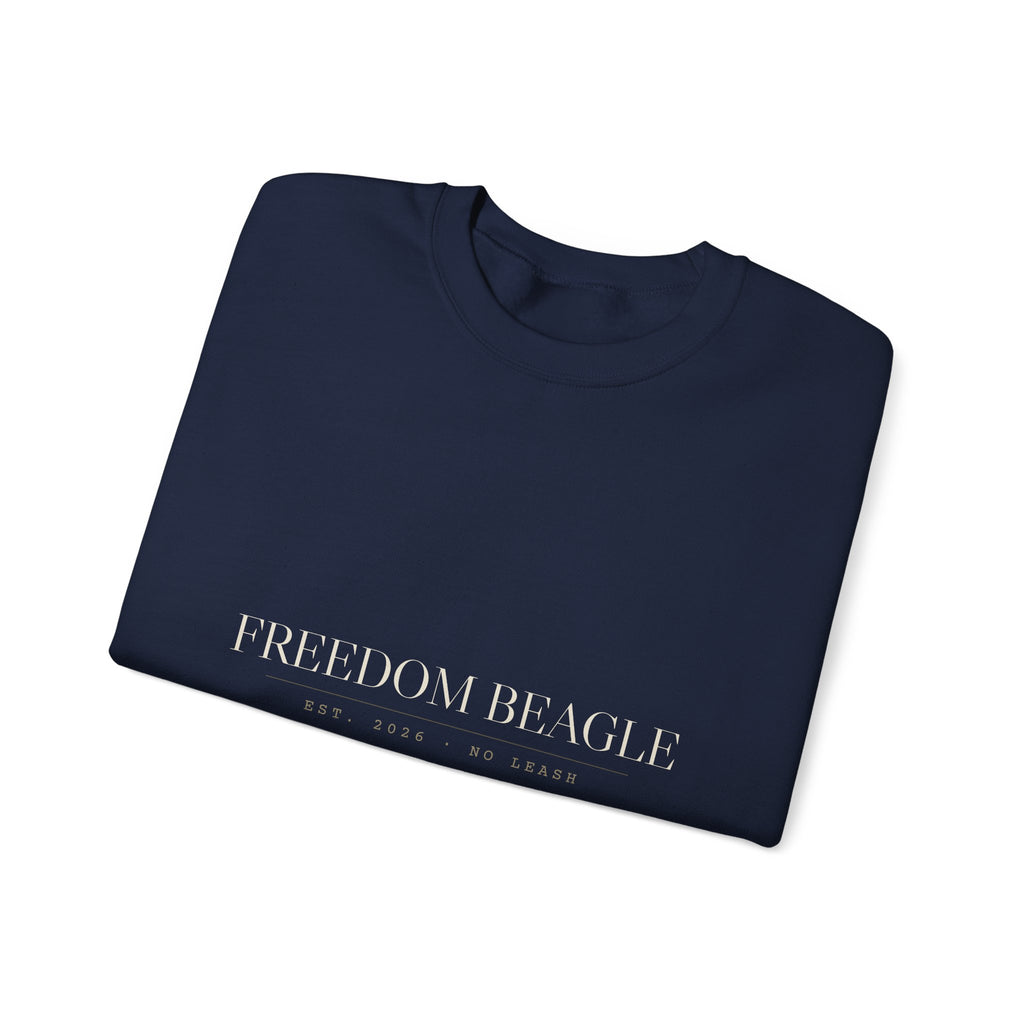 Freedom Beagle Full Kit Crewneck — No Party, No Masters, No Leash (Black)