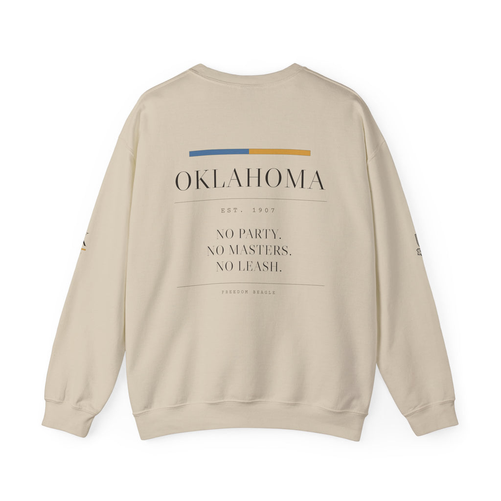 Oklahoma — Freedom Beagle State Series Crewneck (Sand)