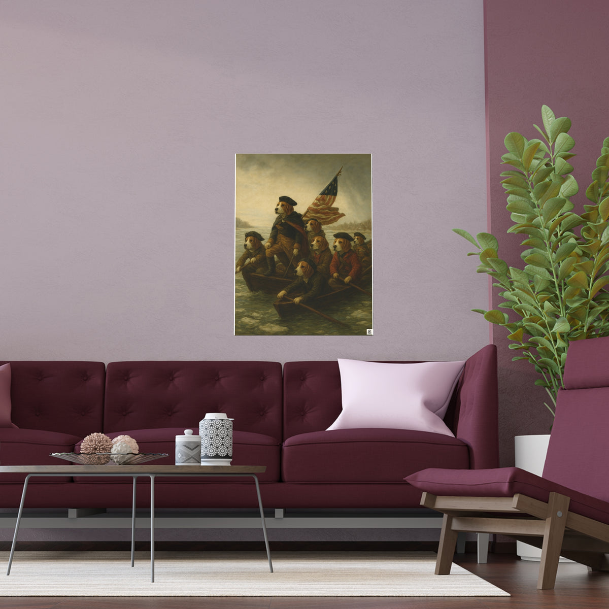 Silk Poster - Delaware River Crossing George Washington Print