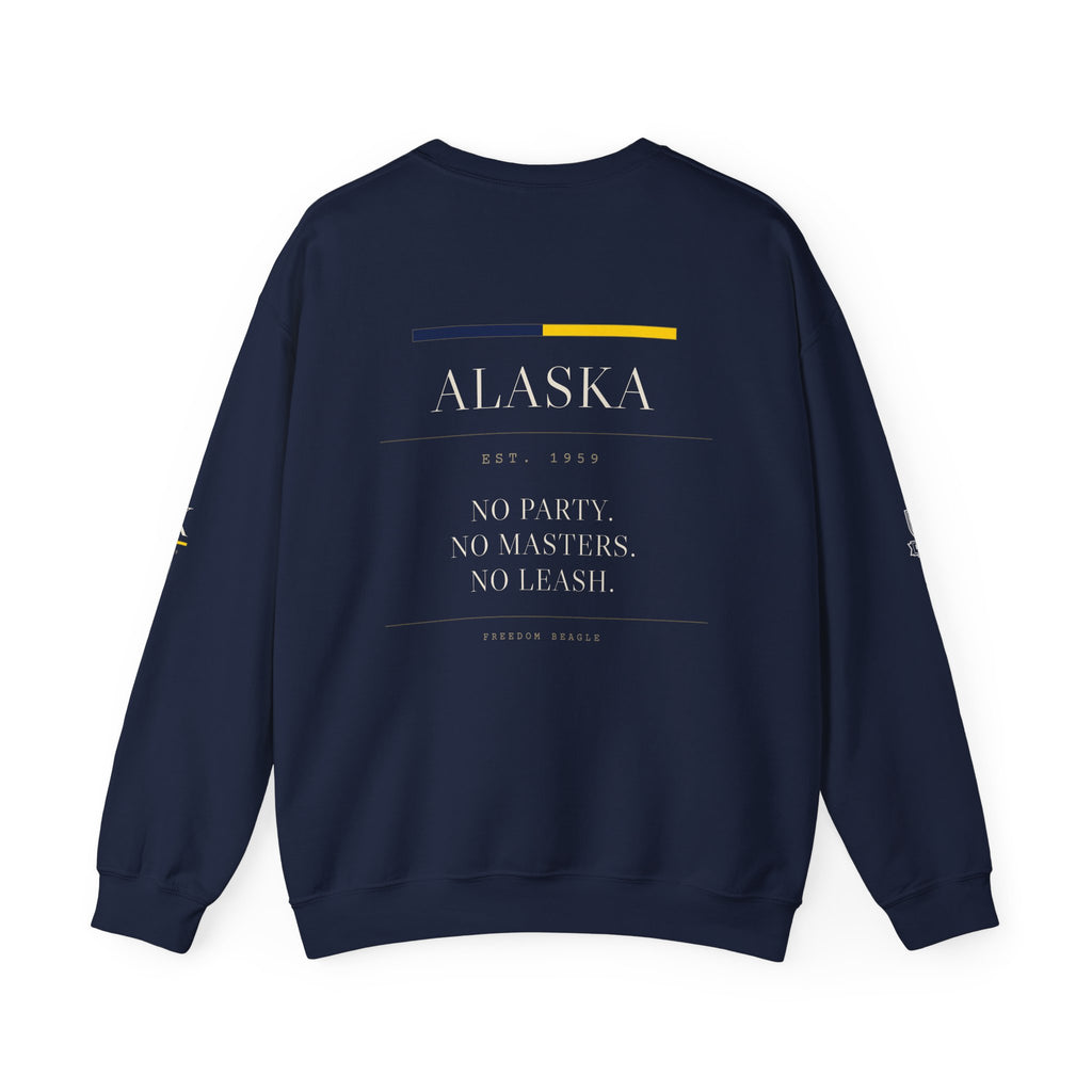Alaska — Freedom Beagle State Series Crewneck (Black)