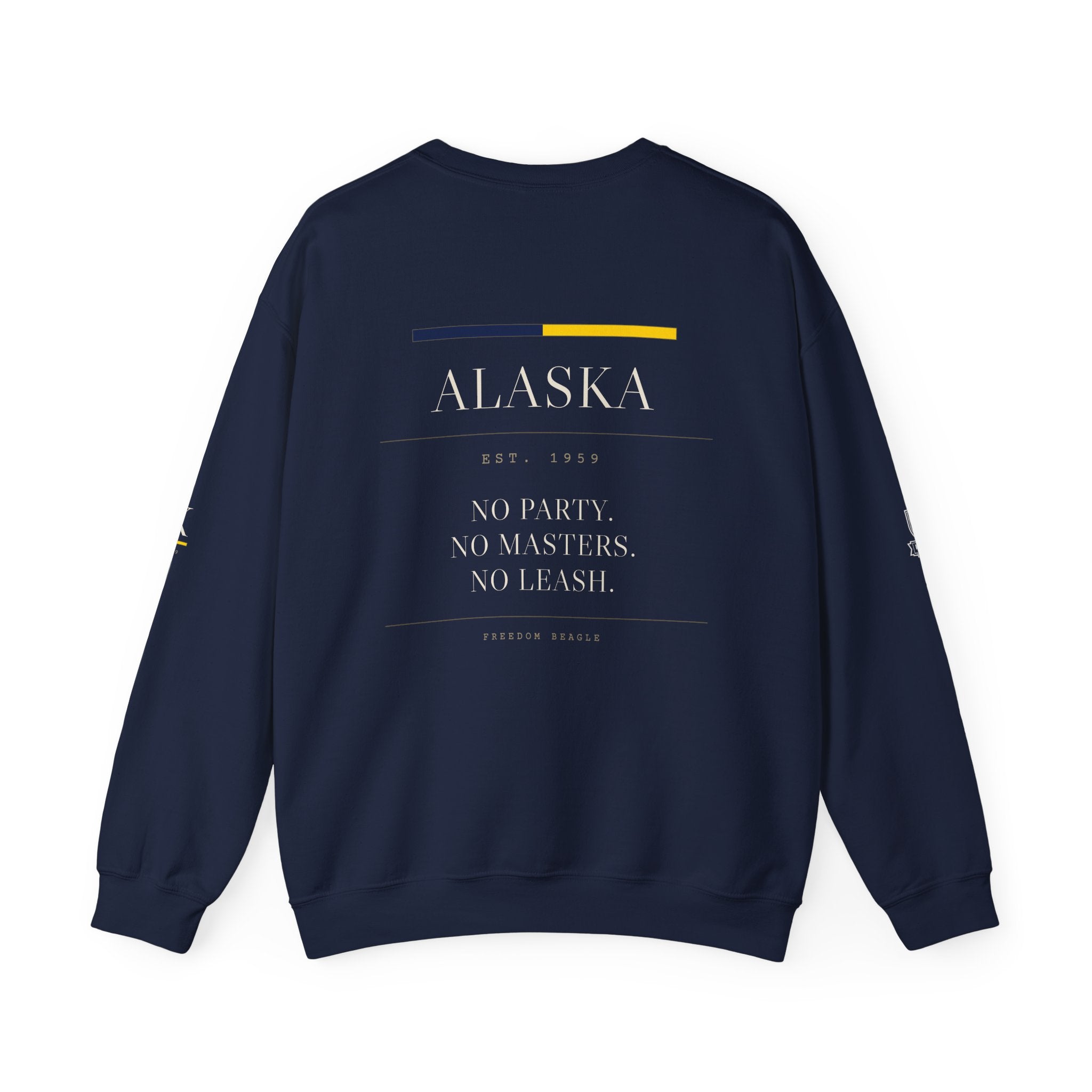 Alaska — Freedom Beagle State Series Crewneck (Black)