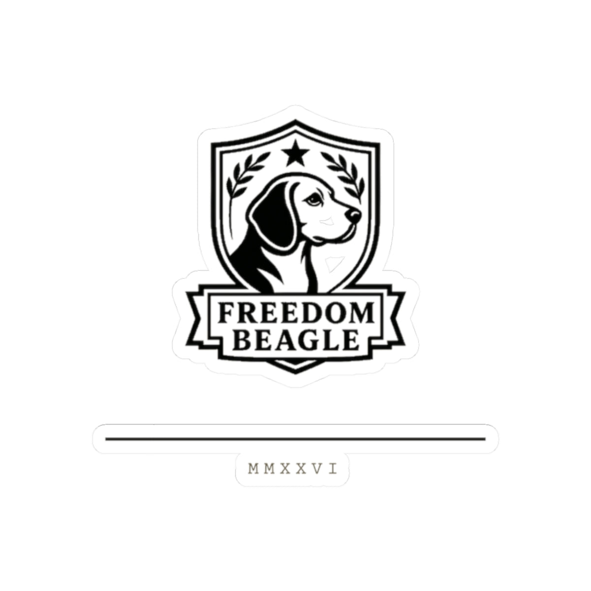 Freedom Beagle Crest — MMXXVI Sticker