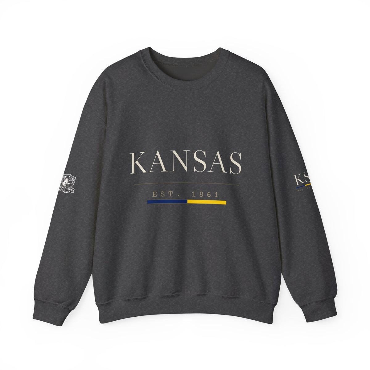 Kansas — Freedom Beagle State Series Crewneck (Black)