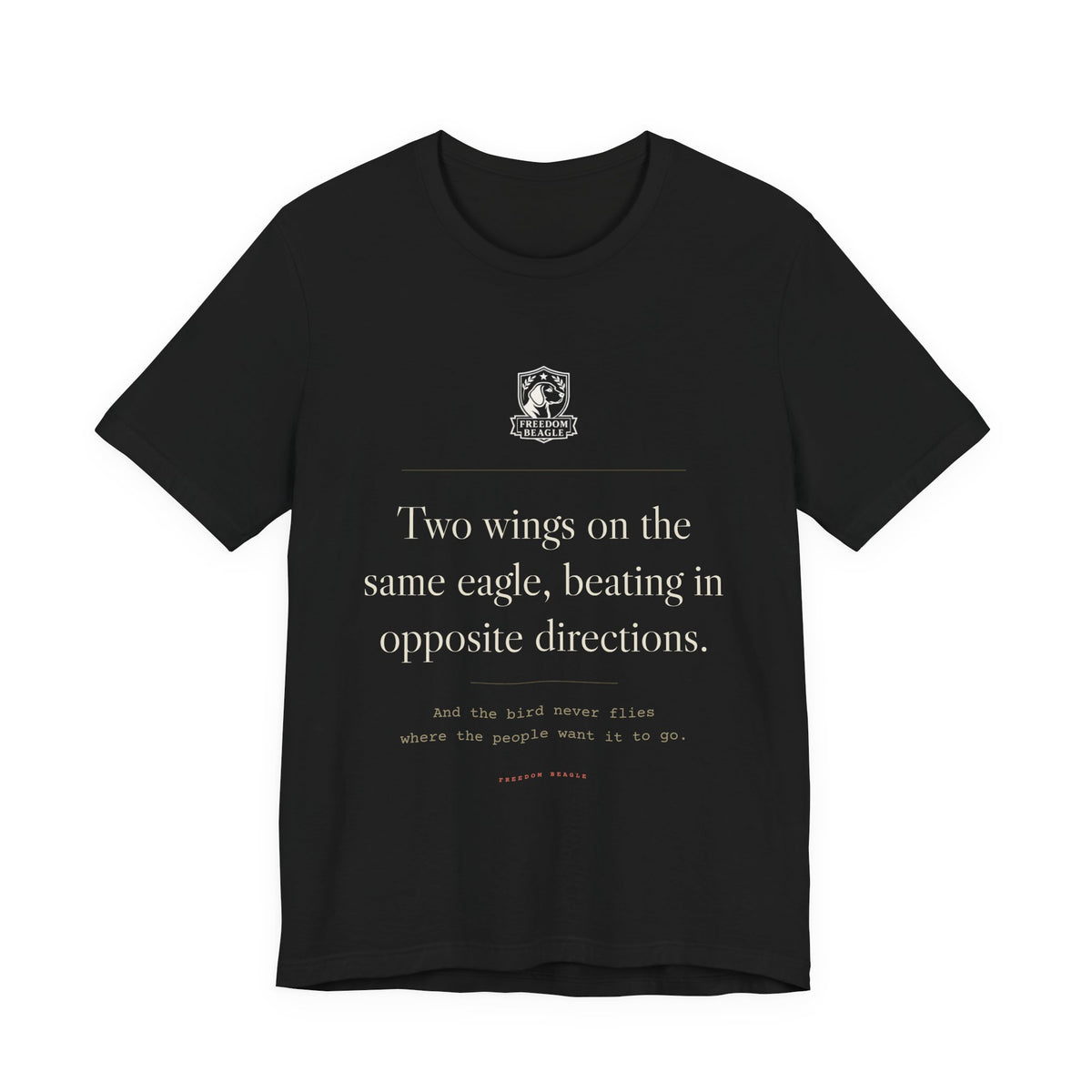 Two Wings on the Same Eagle — Two-Party Critique Tee (Black)