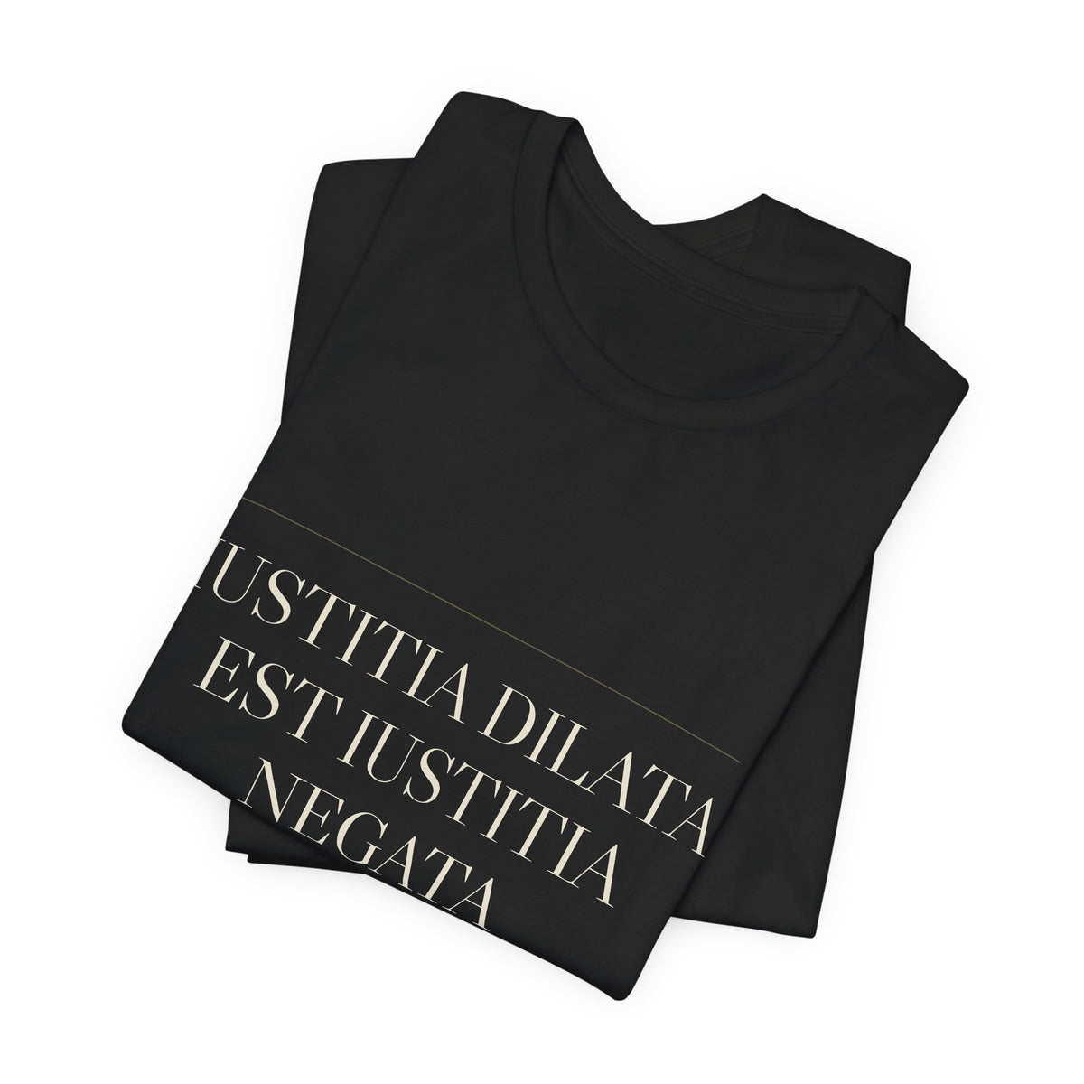 Iustitia Dilata Est Iustitia Negata — Justice Delayed Tee (Black)