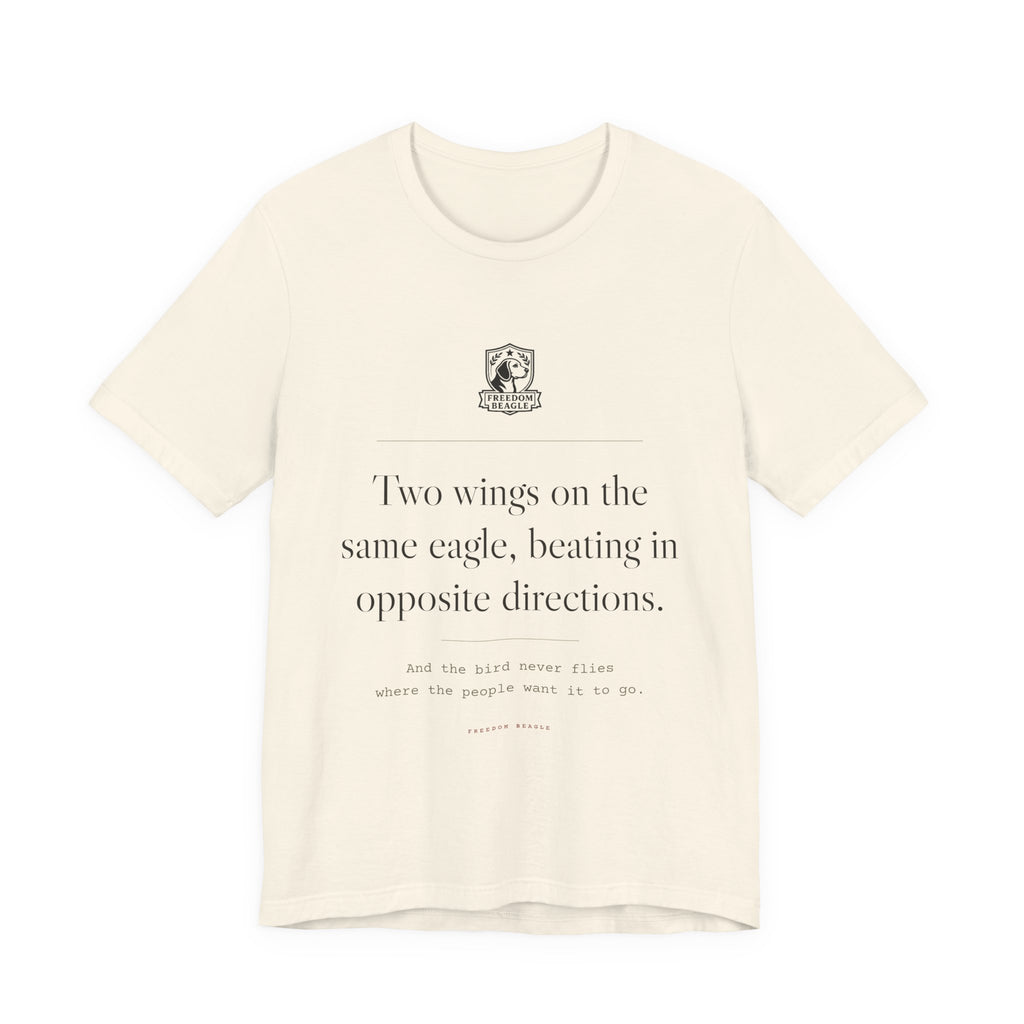 Two Wings on the Same Eagle — Two-Party Critique Tee (Natural)