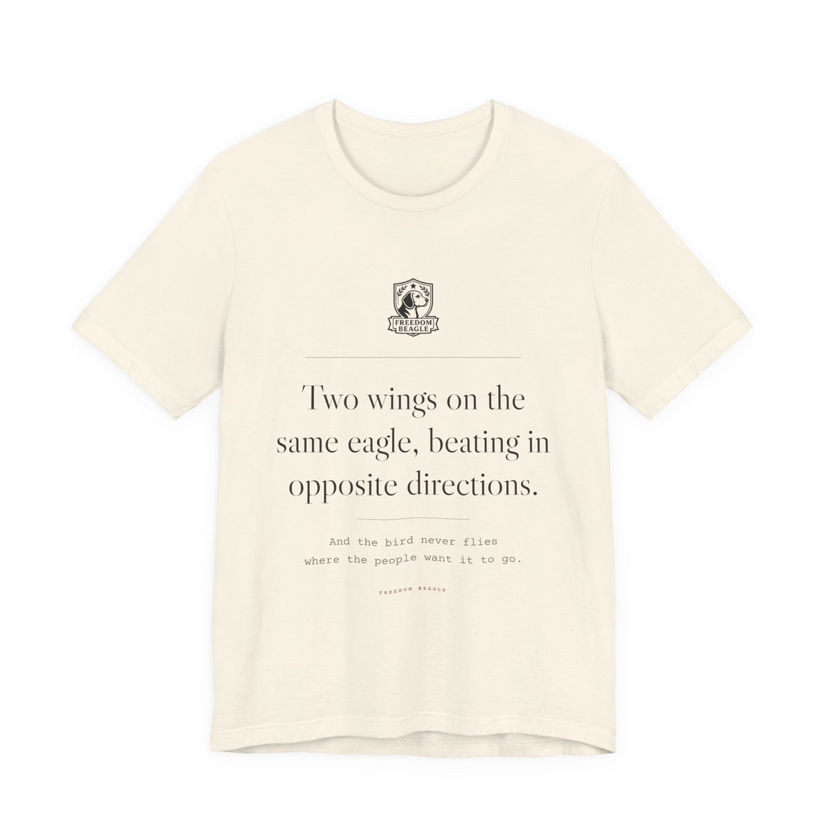 Two Wings on the Same Eagle — Two-Party Critique Tee (Natural)