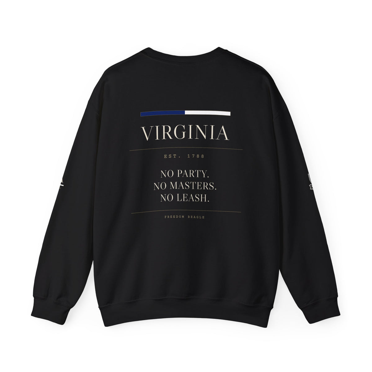 Virginia — Freedom Beagle State Series Crewneck (Black)