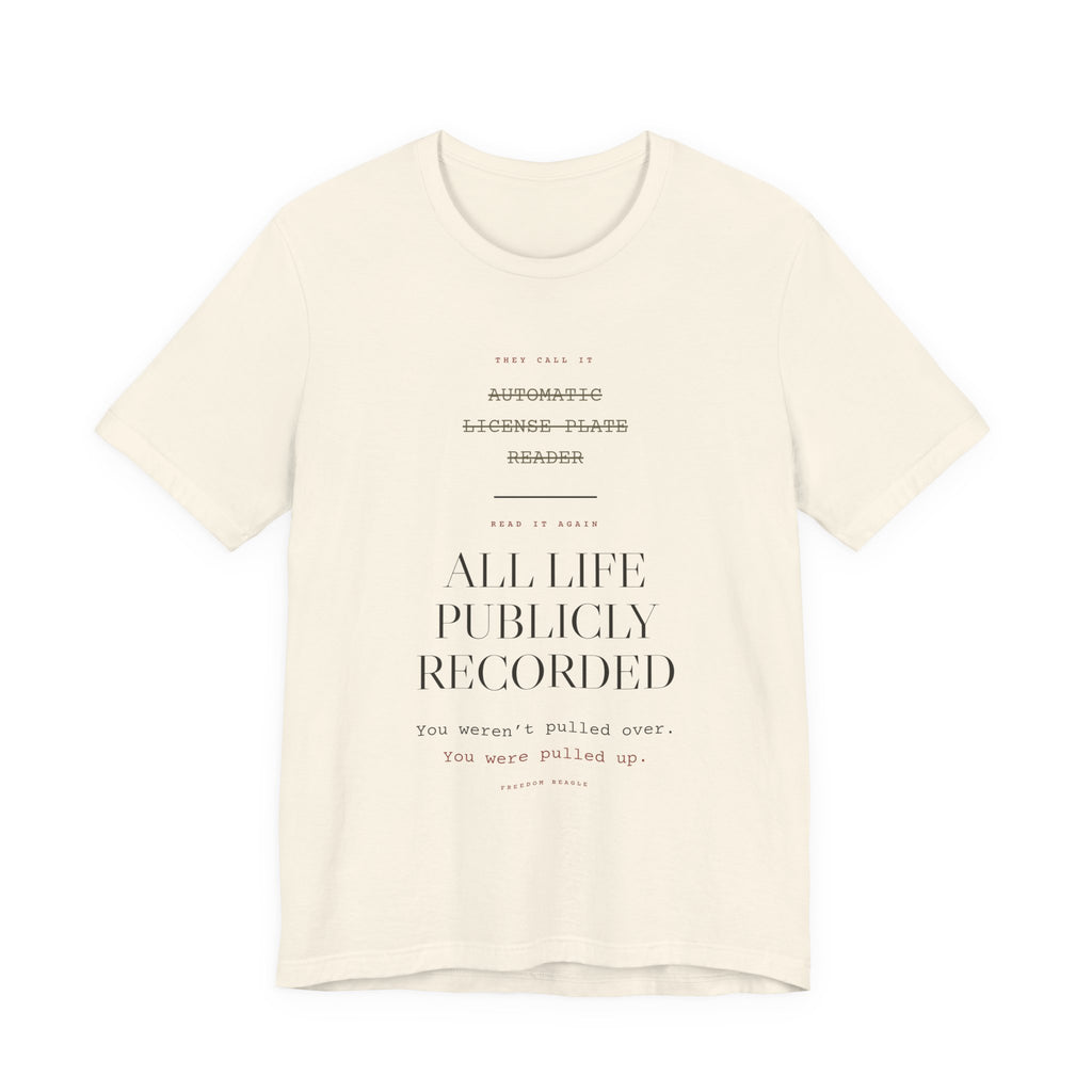 Read It Again — ALPR Tee (Natural)
