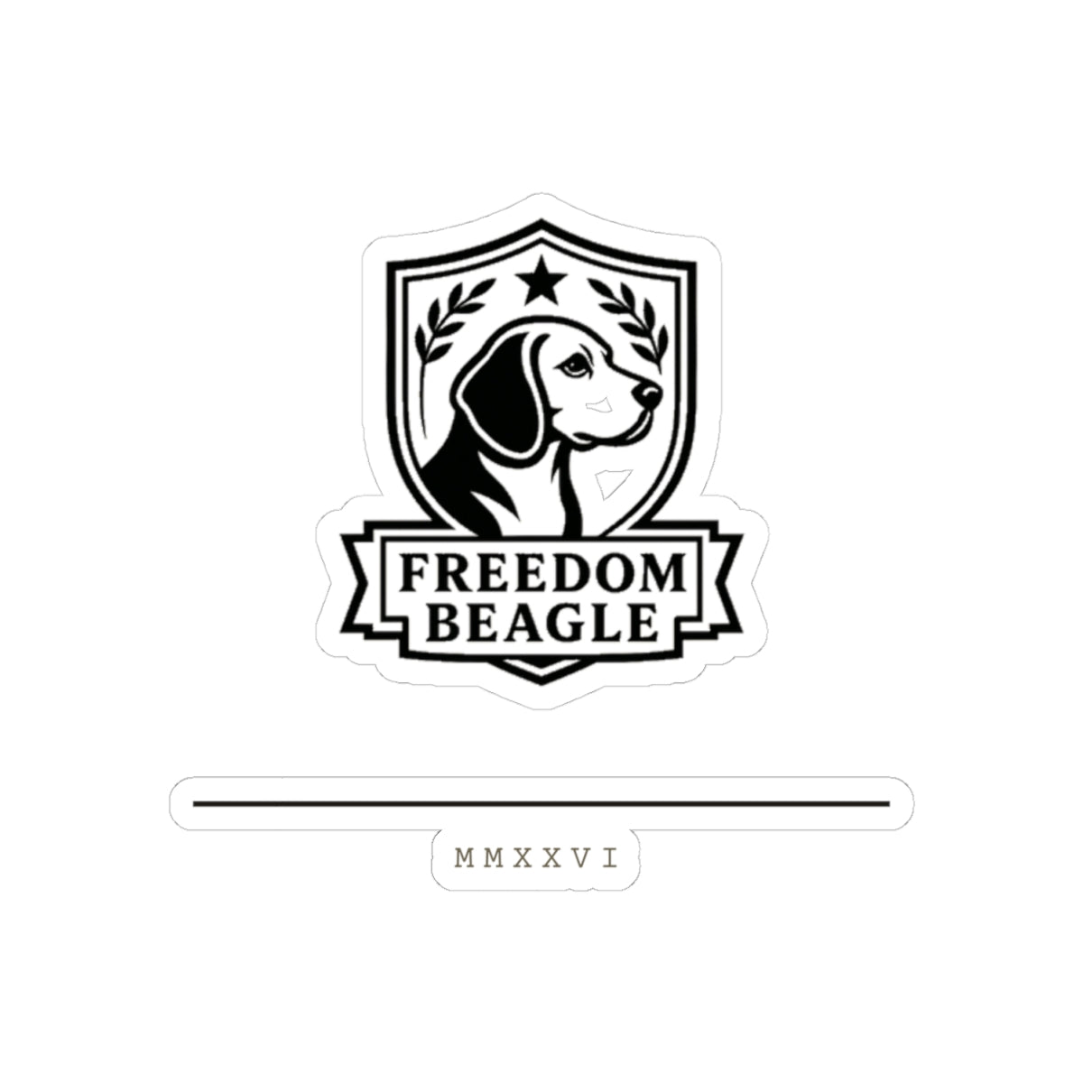 Freedom Beagle Crest — MMXXVI Sticker