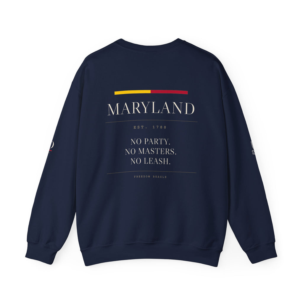 Maryland — Freedom Beagle State Series Crewneck (Black)