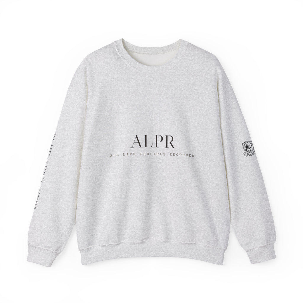 ALPR Full Kit Crewneck — All Life Publicly Recorded (Sand)