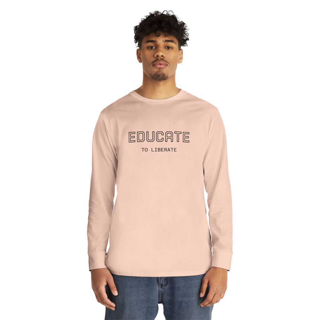 Long Sleeve Tee - Charlie Kirk, Educate to Liberate Design