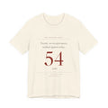 Twenty-Seven Grievances, Audited. It Got a 54. — Scorecard Tee (Natural)