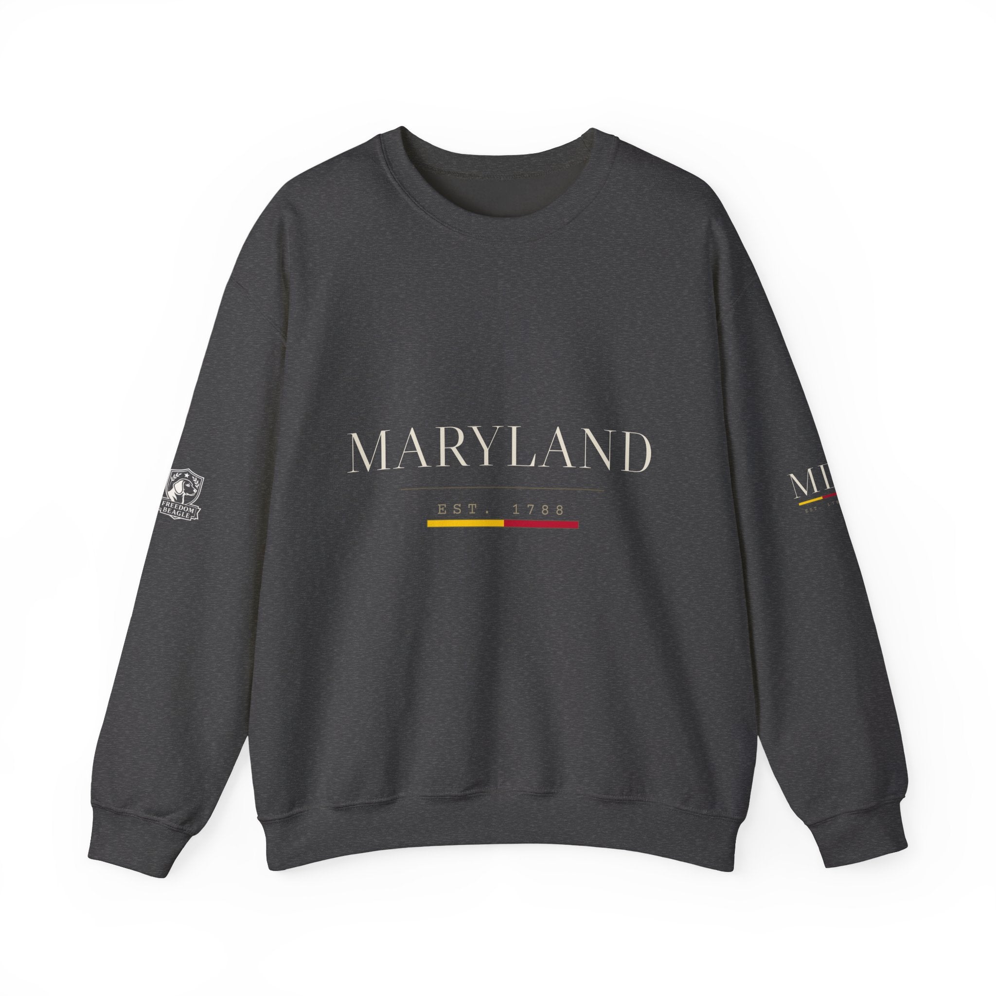 Maryland — Freedom Beagle State Series Crewneck (Black)
