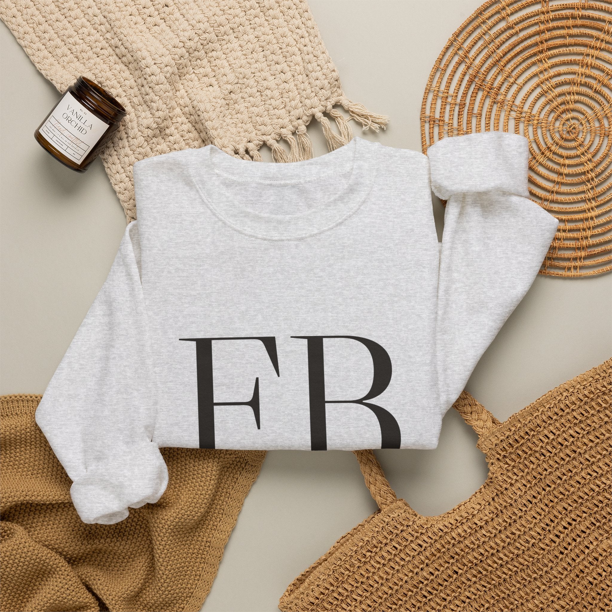 Monogram Full Kit Crewneck — Freedom Beagle, Stacked (Sand)