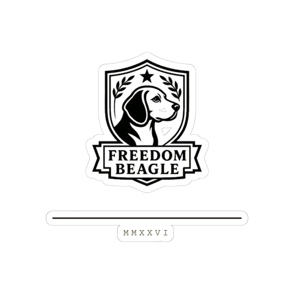 Freedom Beagle Crest — MMXXVI Sticker