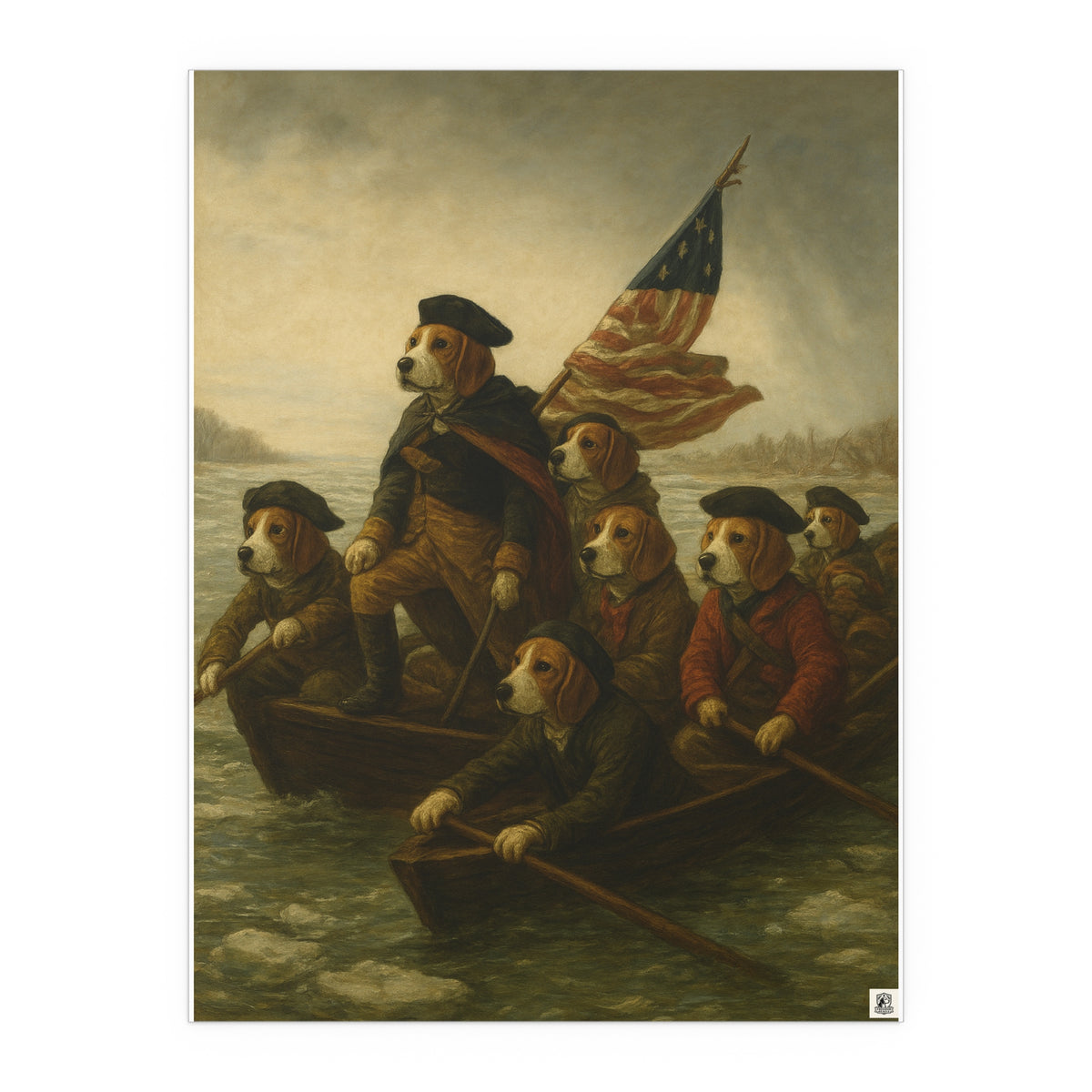 Silk Poster - Delaware River Crossing George Washington Print