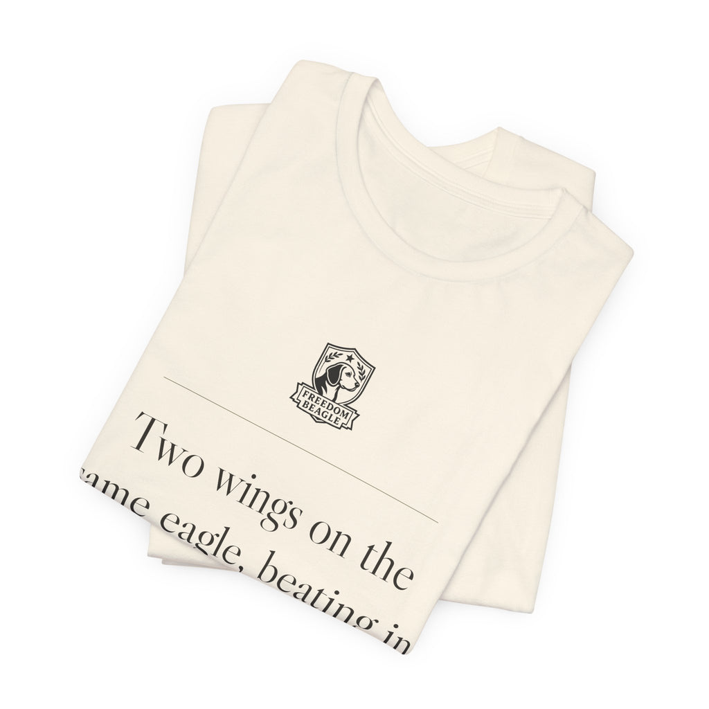 Two Wings on the Same Eagle — Two-Party Critique Tee (Natural)