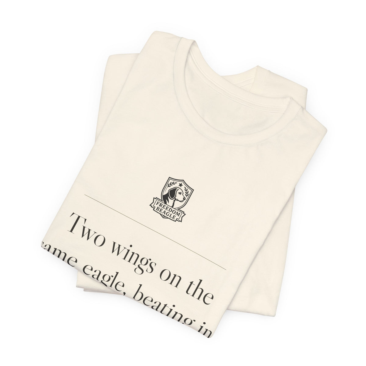 Two Wings on the Same Eagle — Two-Party Critique Tee (Natural)