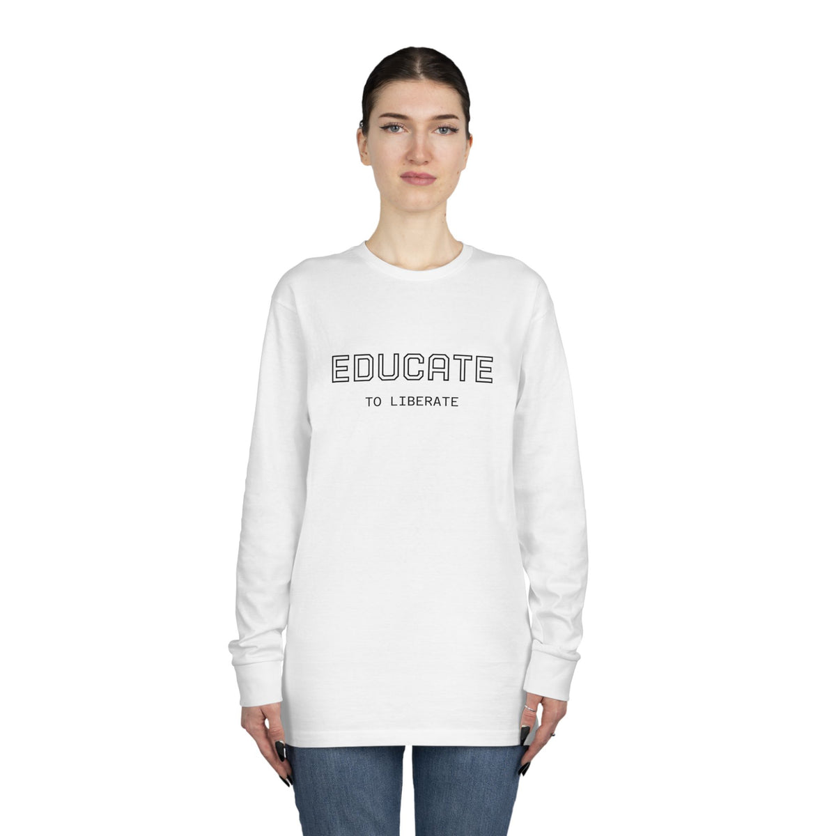 Long Sleeve Tee - Charlie Kirk, Educate to Liberate Design