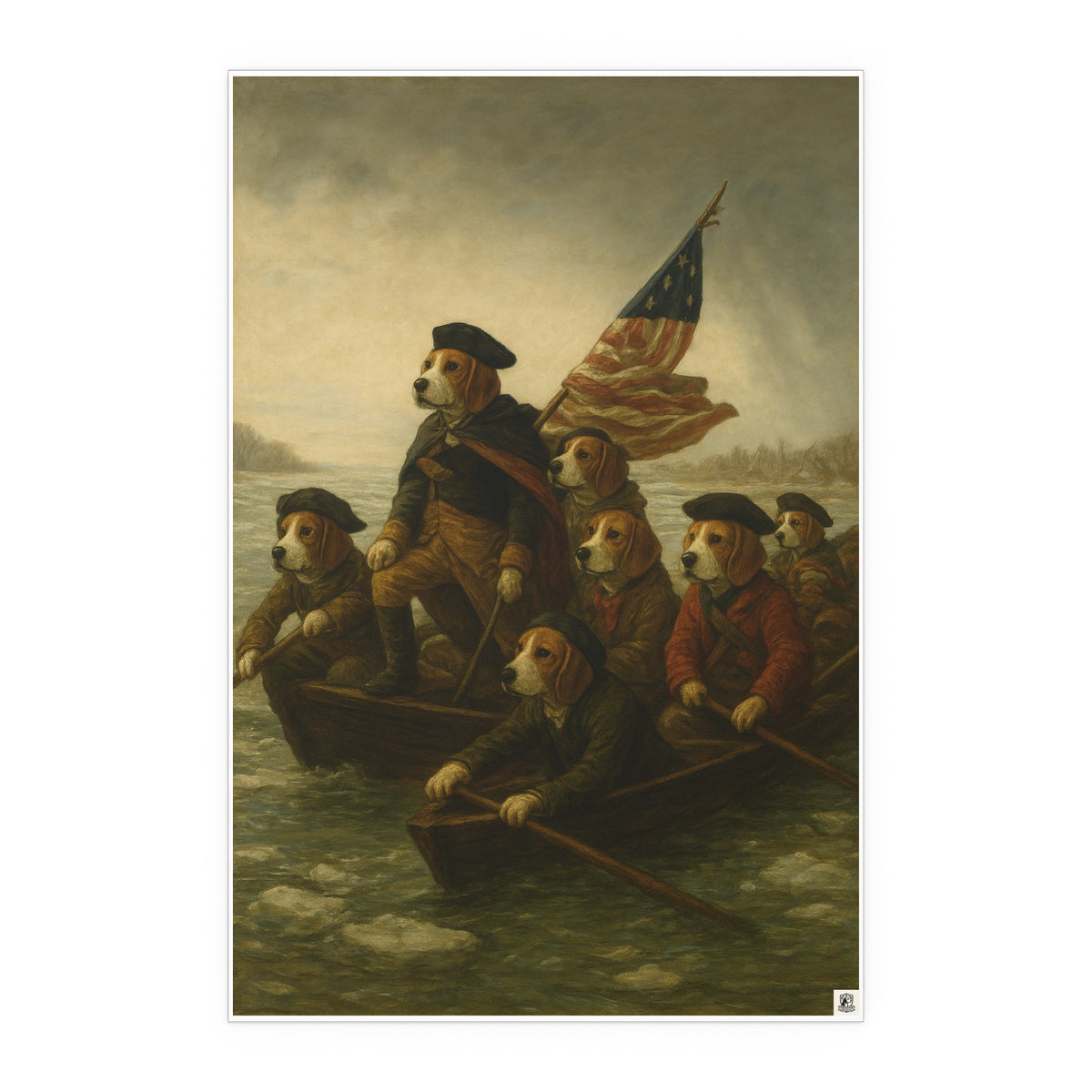 Silk Poster - Delaware River Crossing George Washington Print