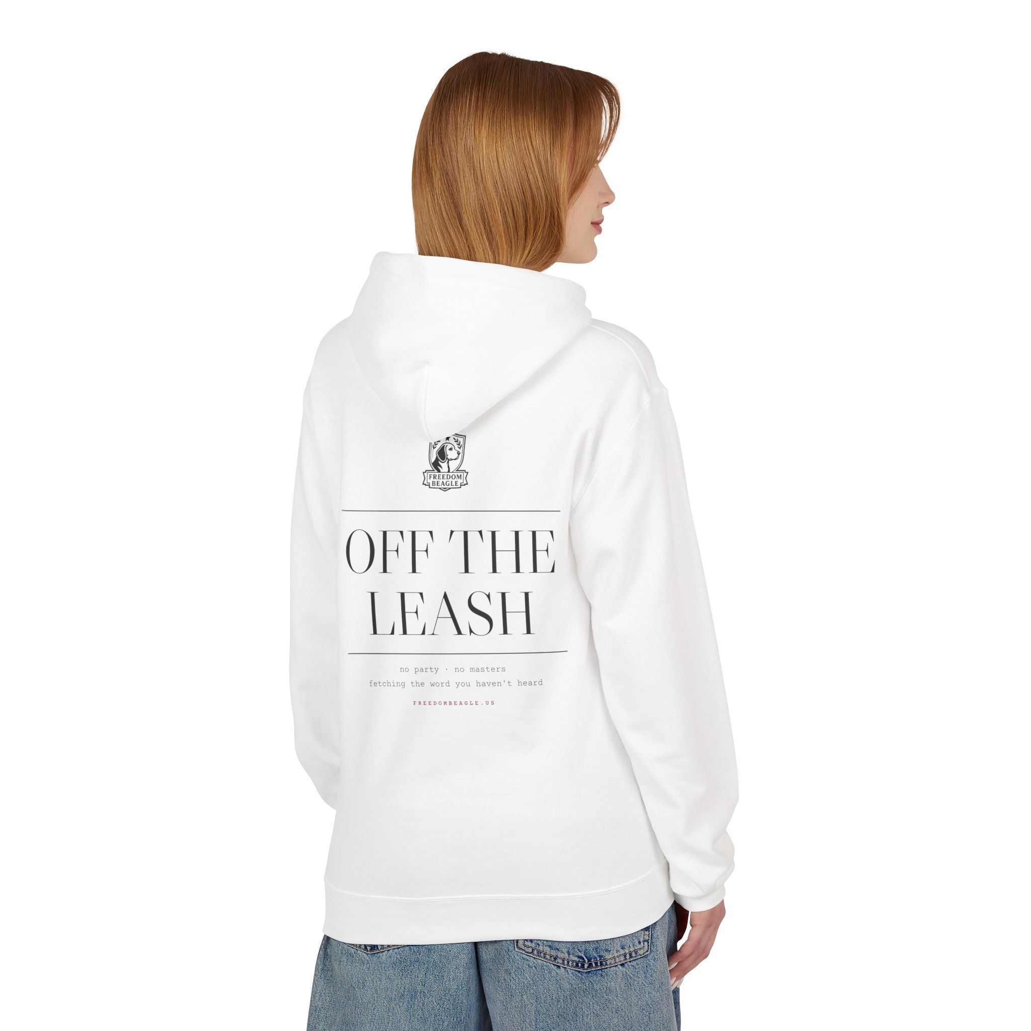 Off the Leash Hoodie — Full Back Print (Cement)