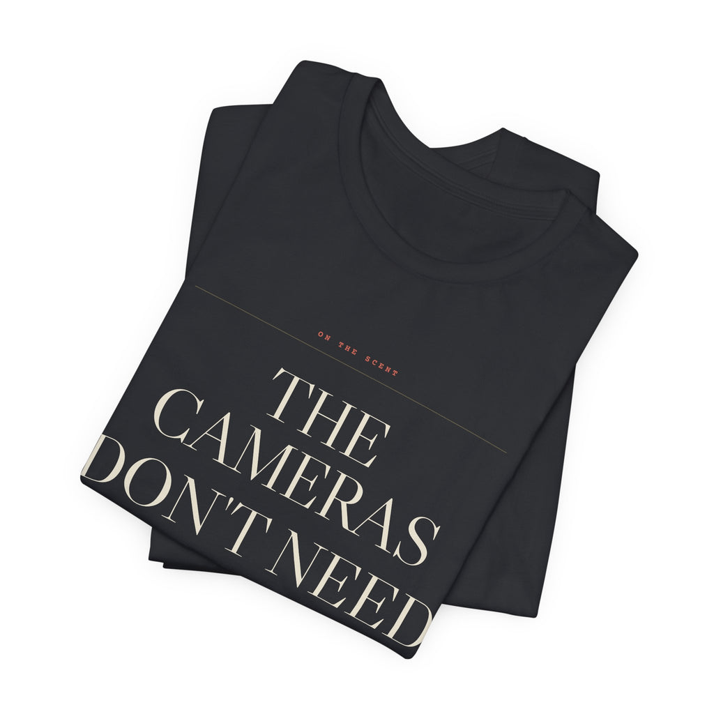 The Cameras Don't Need a Warrant — ALPR Surveillance Tee (Black)