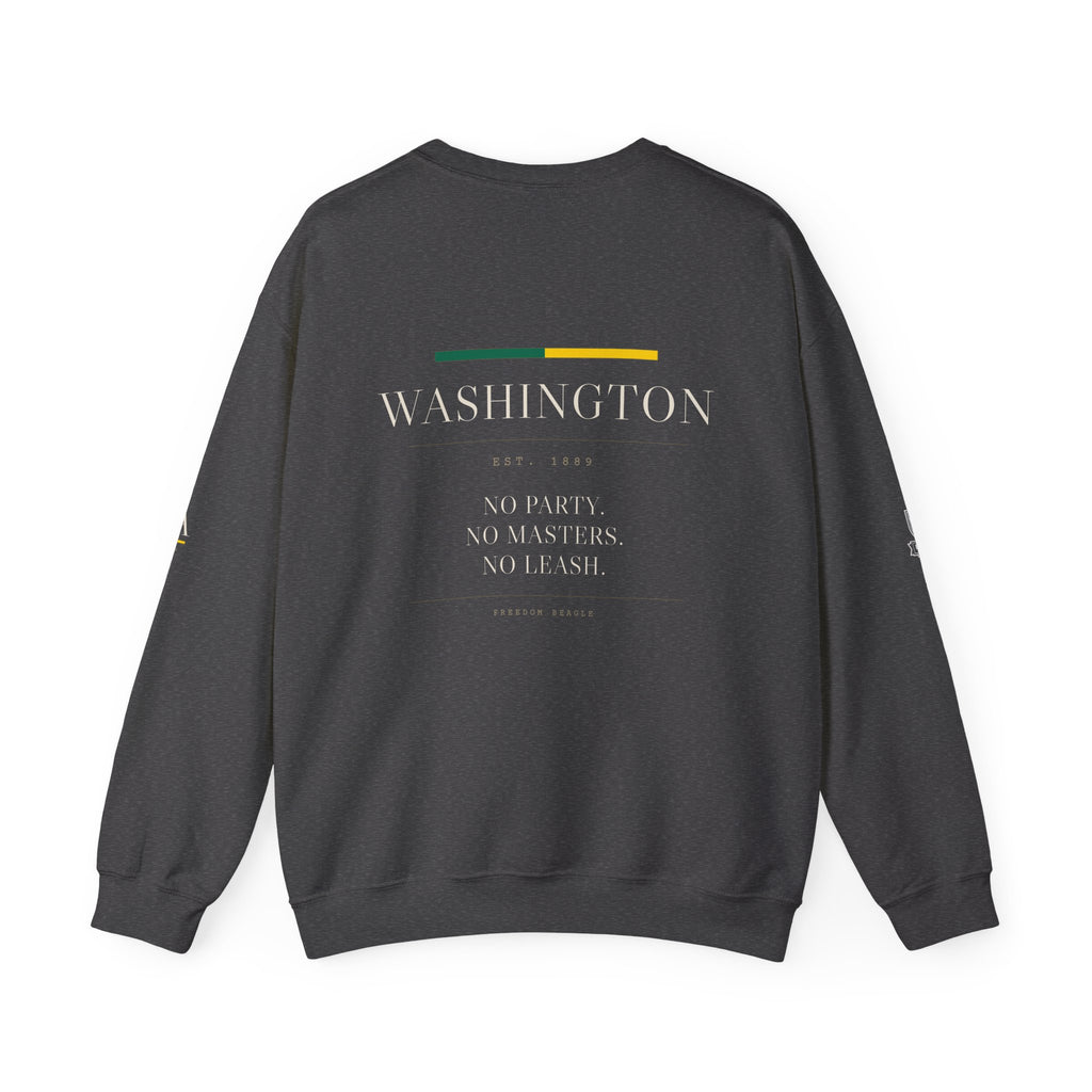 Washington — Freedom Beagle State Series Crewneck (Black)