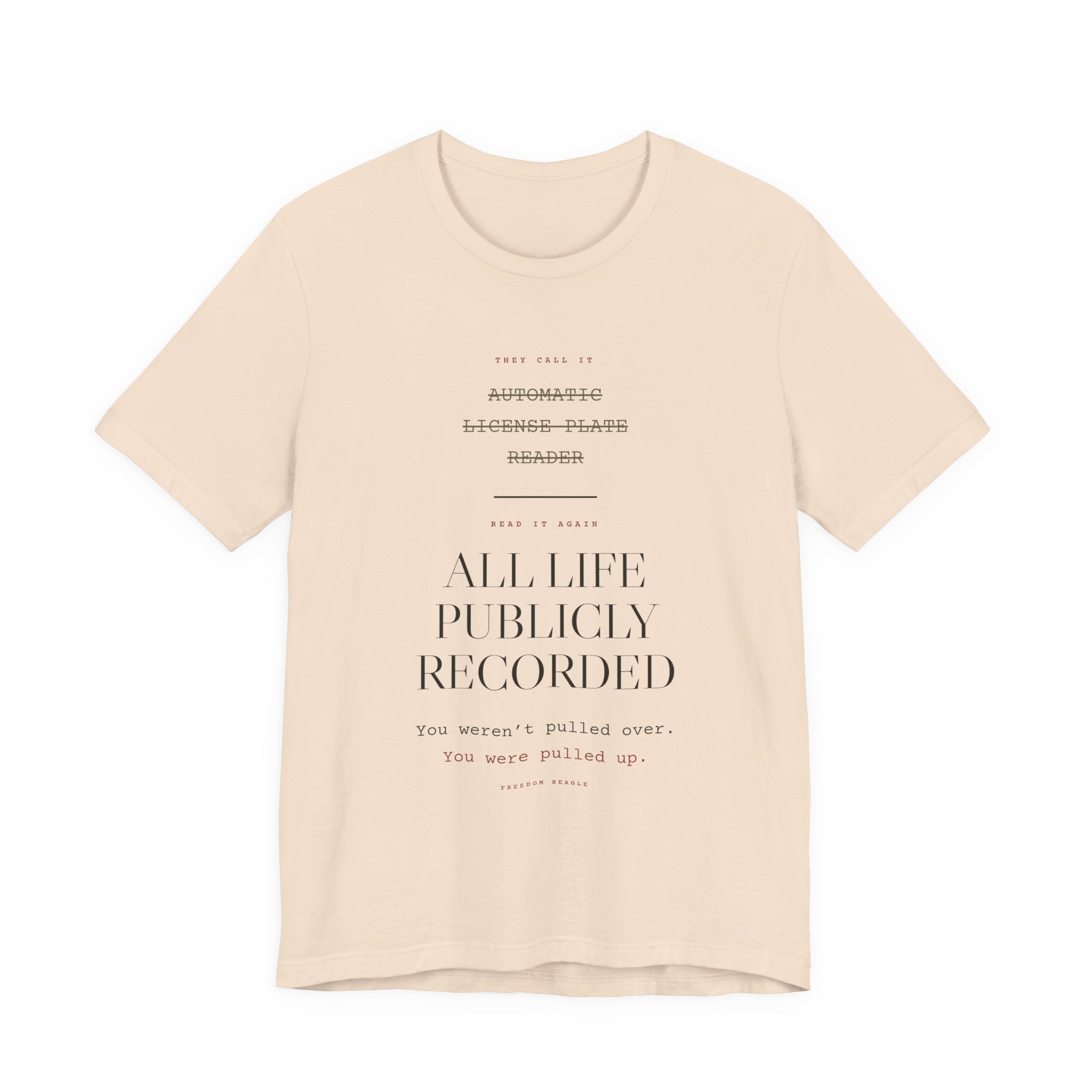 Read It Again — ALPR Tee (Natural)