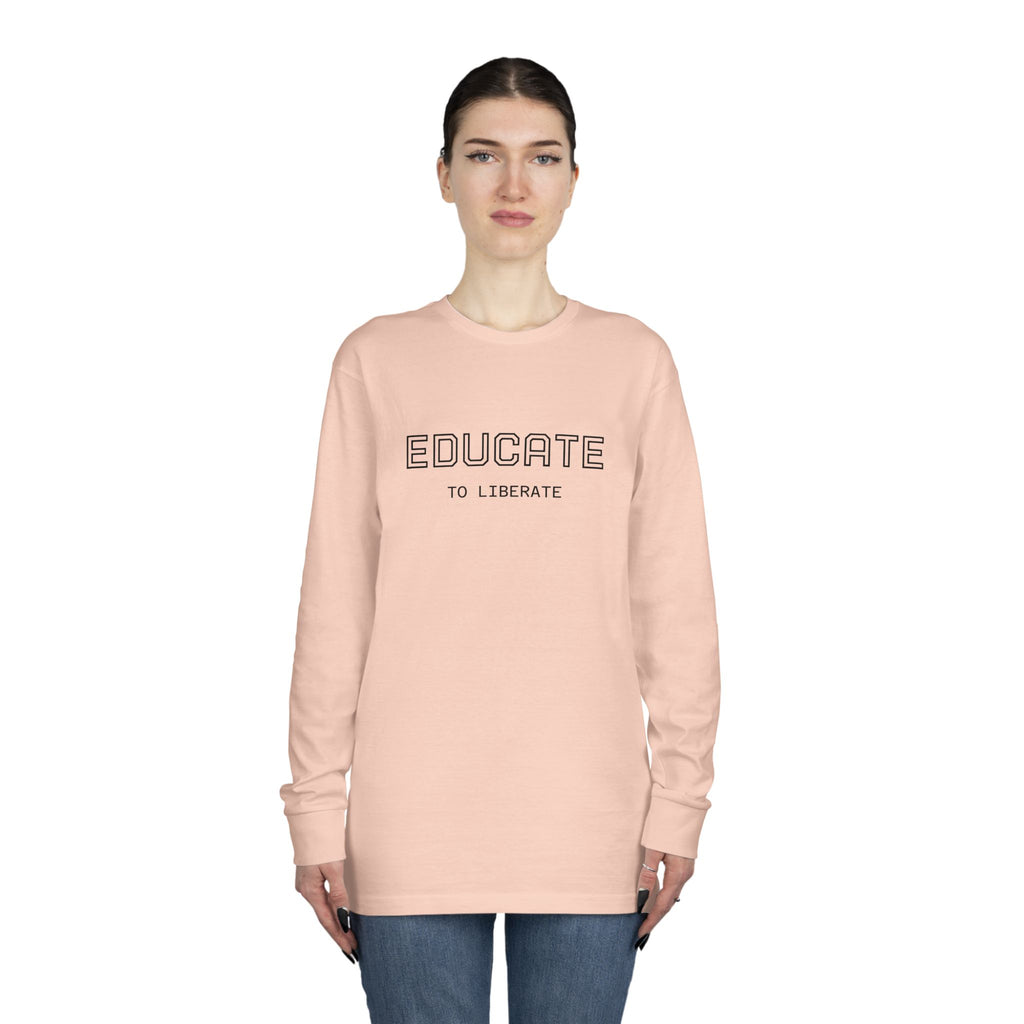 Long Sleeve Tee - Charlie Kirk, Educate to Liberate Design