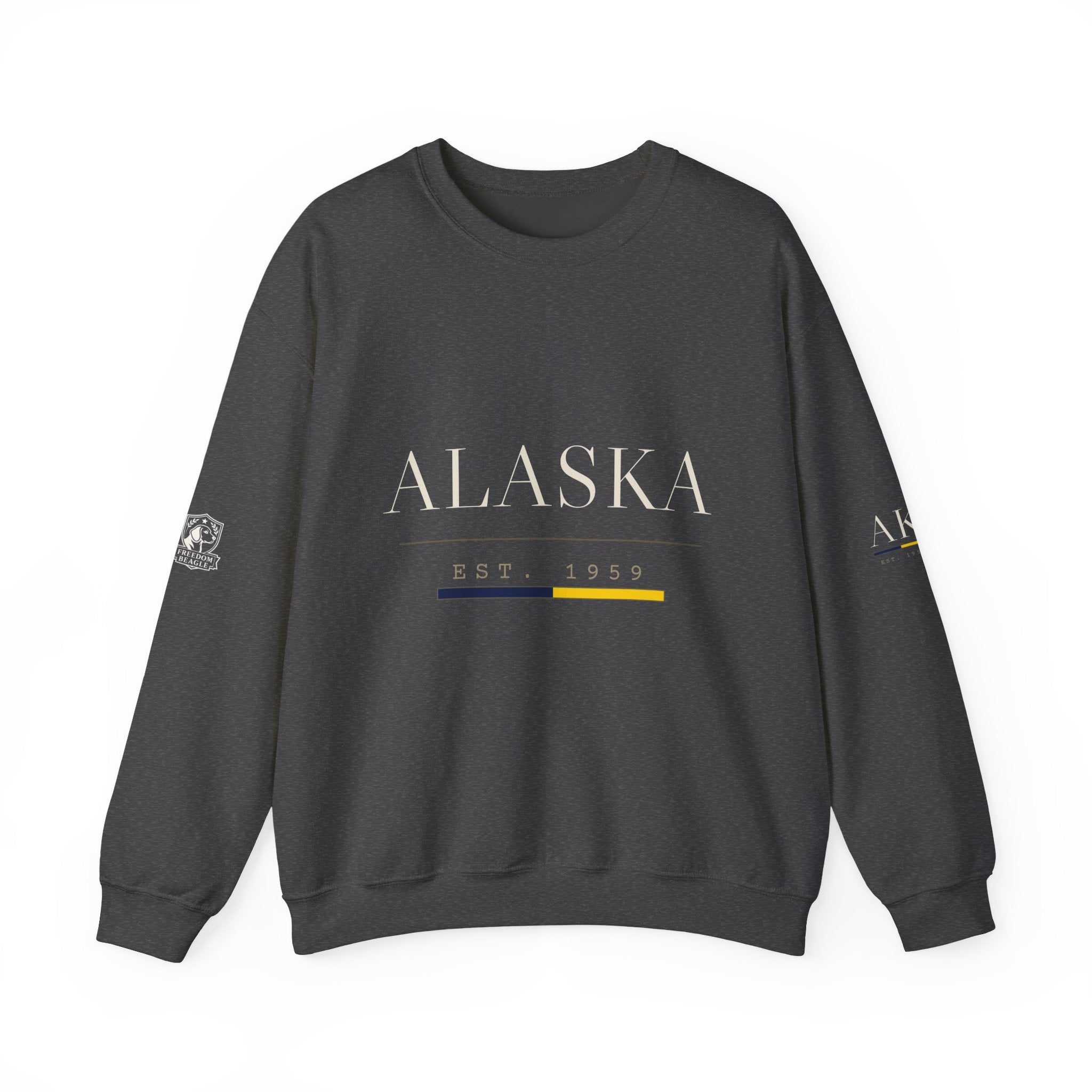 Alaska — Freedom Beagle State Series Crewneck (Black)