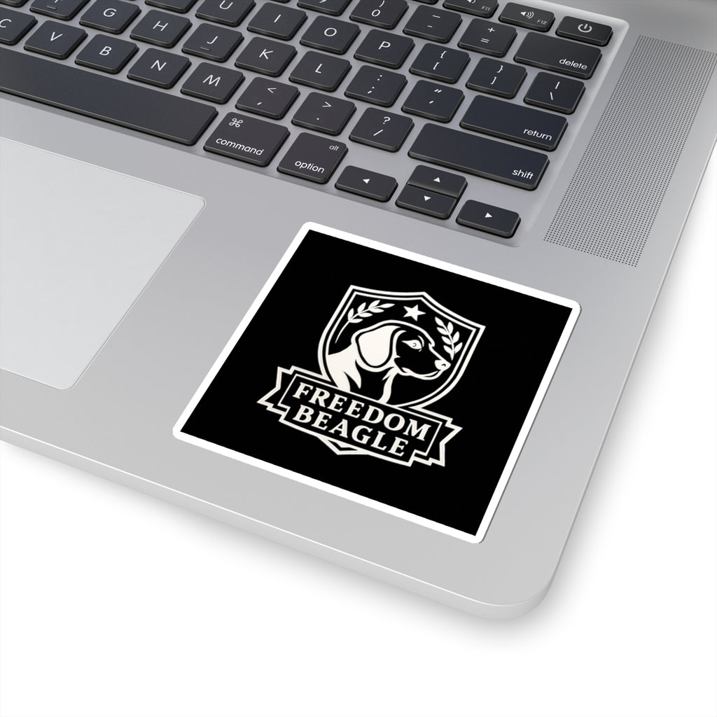 Freedom Beagle Kiss-Cut Stickers - Stylish Laptop Decor, Pet Lover Gifts, Dog Mom Stickers, Customizable Dog Stickers, Freedom Beagle Art