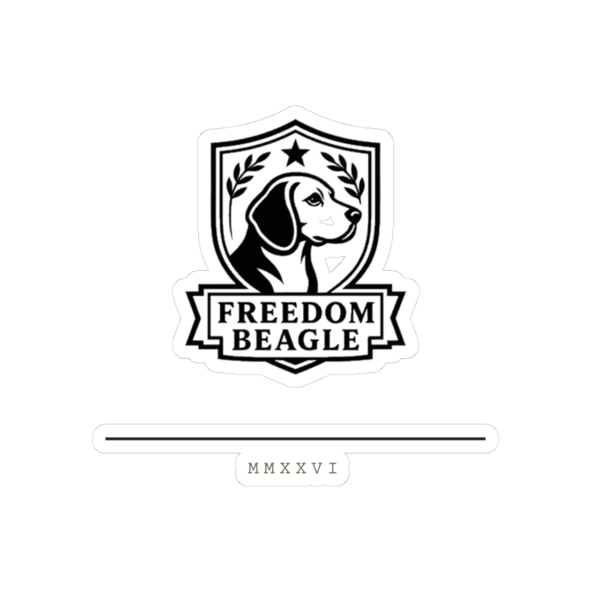 Freedom Beagle Crest — MMXXVI Sticker