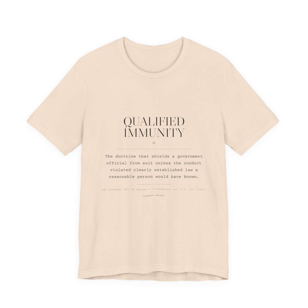 Qualified Immunity, n. — Terms of Art Tee (Natural)