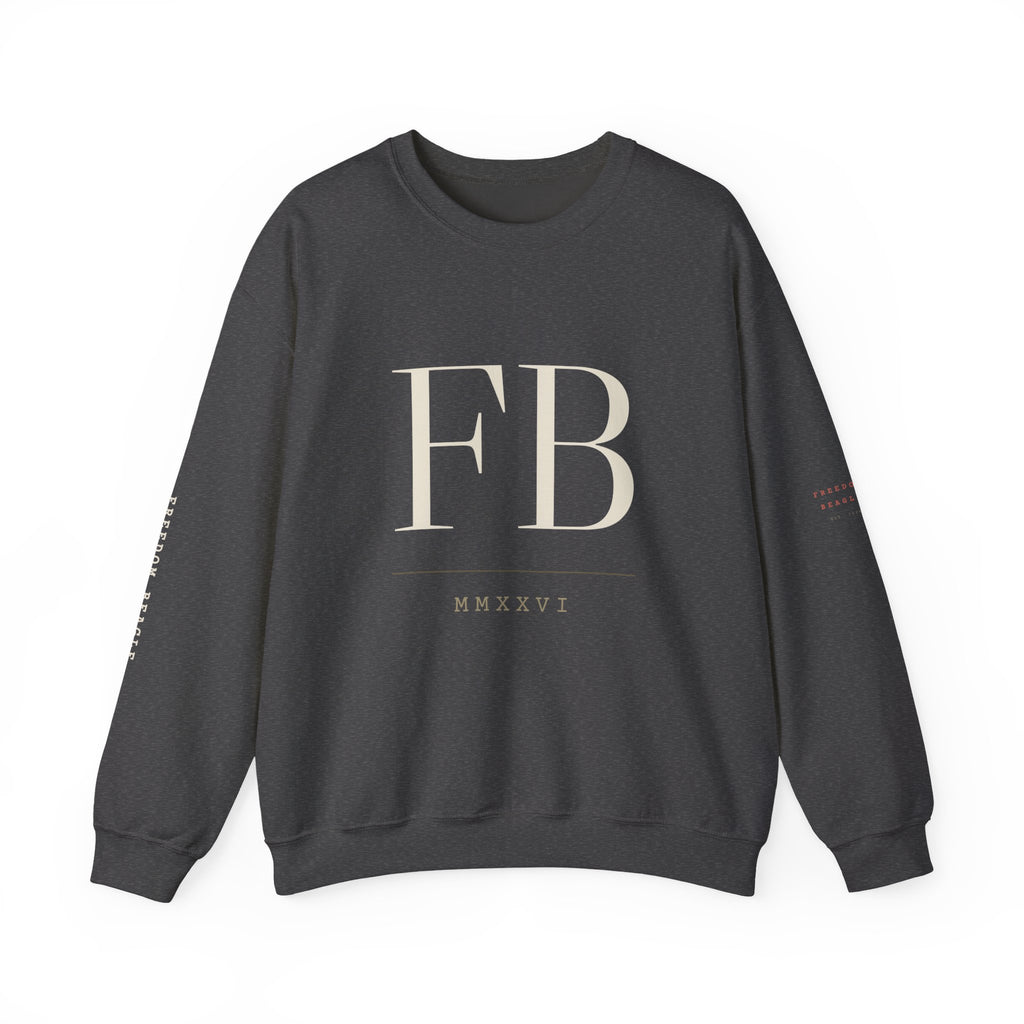 Monogram Full Kit Crewneck — Freedom Beagle, Stacked (Black)