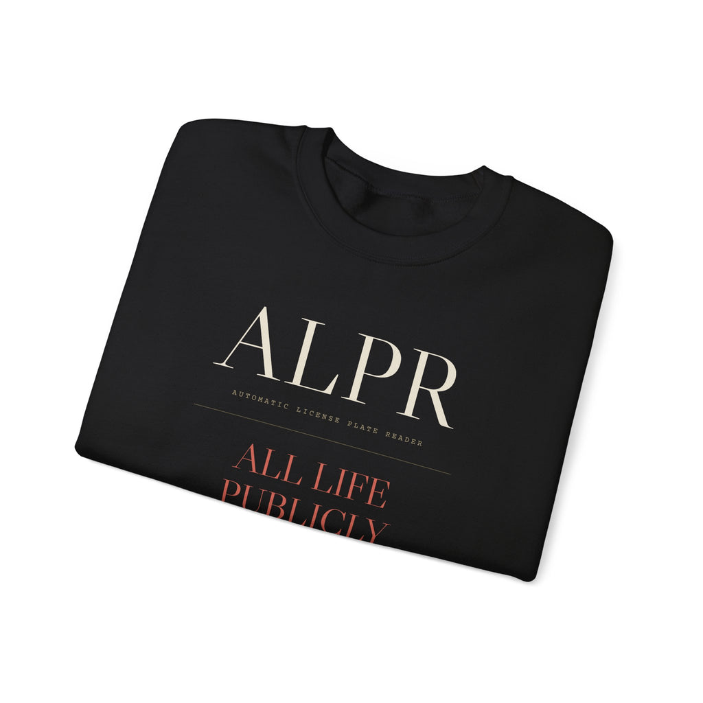 ALPR — All Life Publicly Recorded Crewneck (Black)