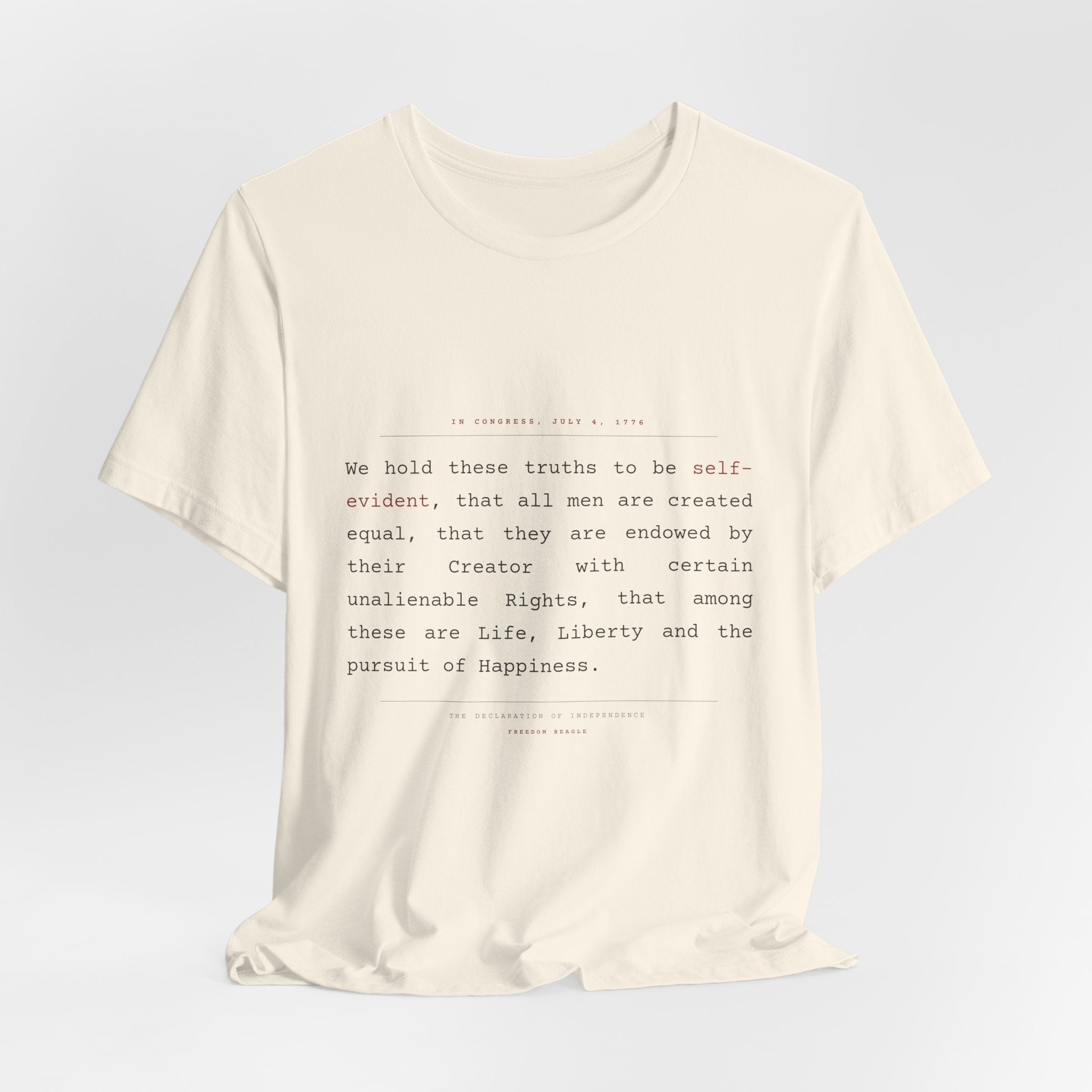 We Hold These Truths — Declaration of Independence Tee (Natural)