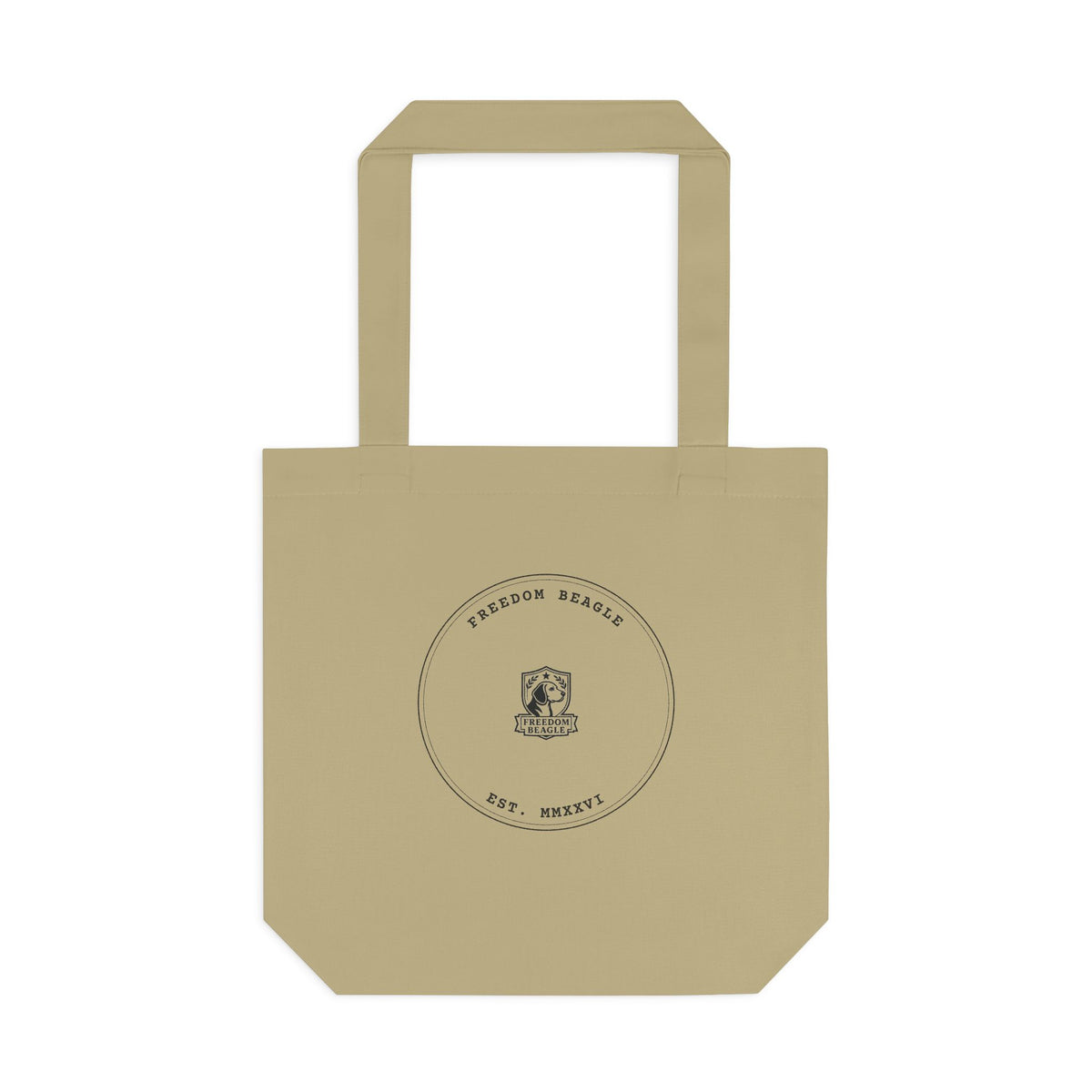 Freedom Beagle Seal — Cotton Tote (Bone)