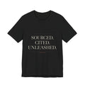 Sourced. Cited. Unleashed. — Tee (Black)