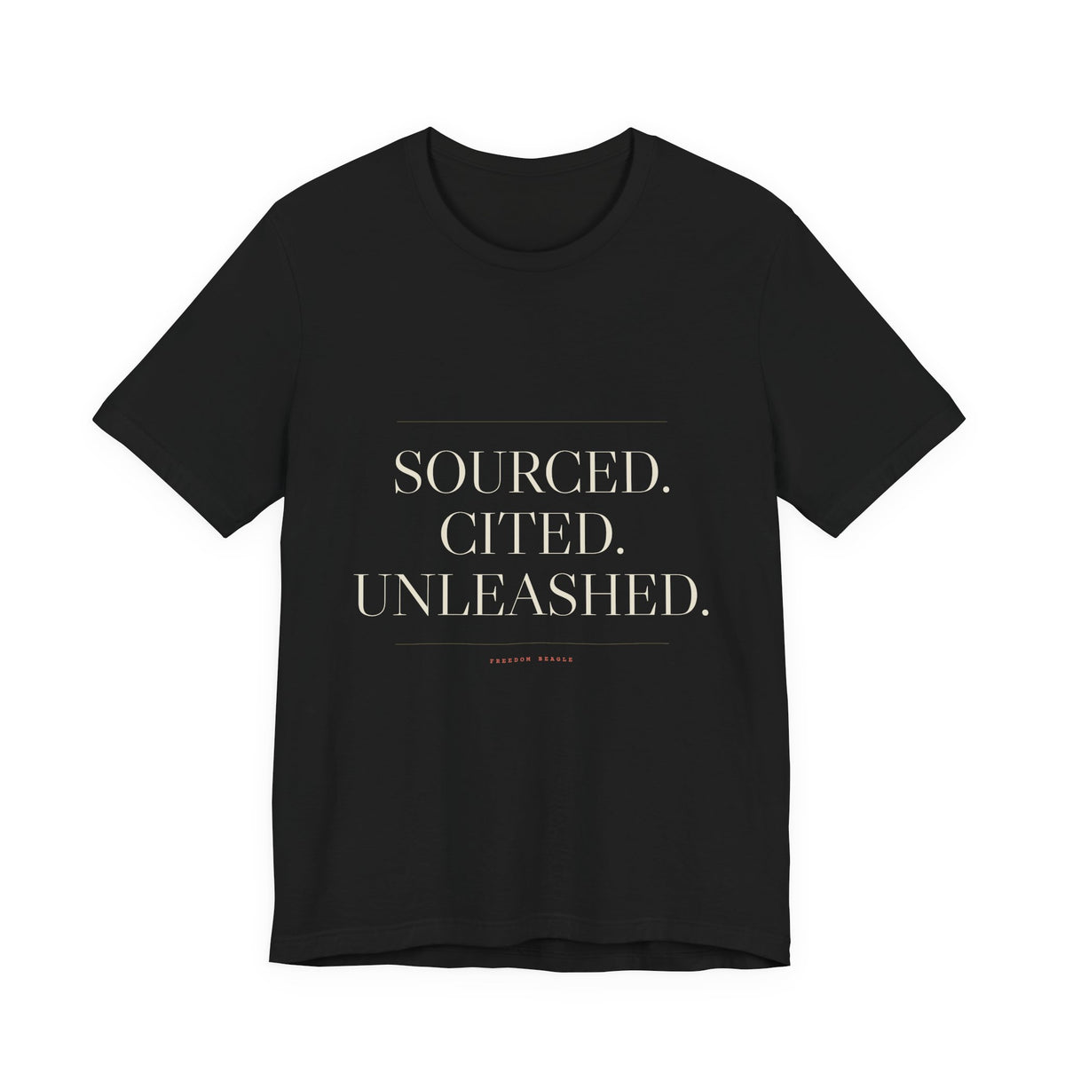 Sourced. Cited. Unleashed. — Tee (Black)