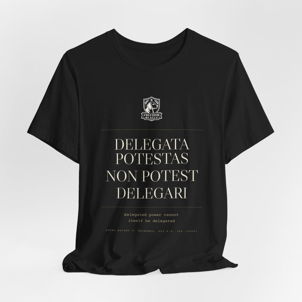 Delegata Potestas Non Potest Delegari — Administrative State Tee (Black)