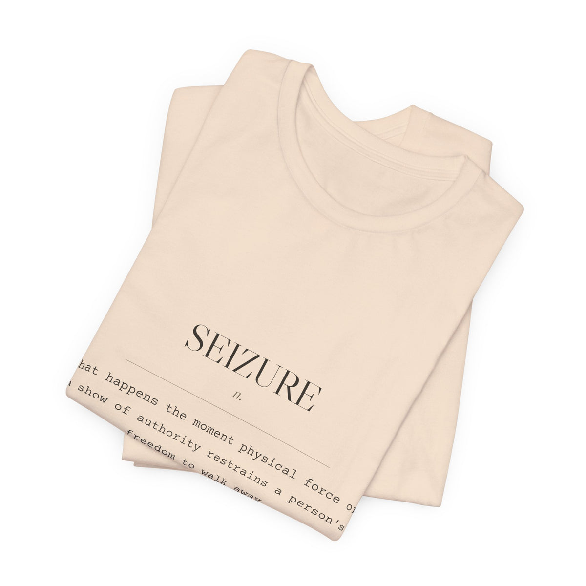 Seizure, n. — Terms of Art Tee (Natural)