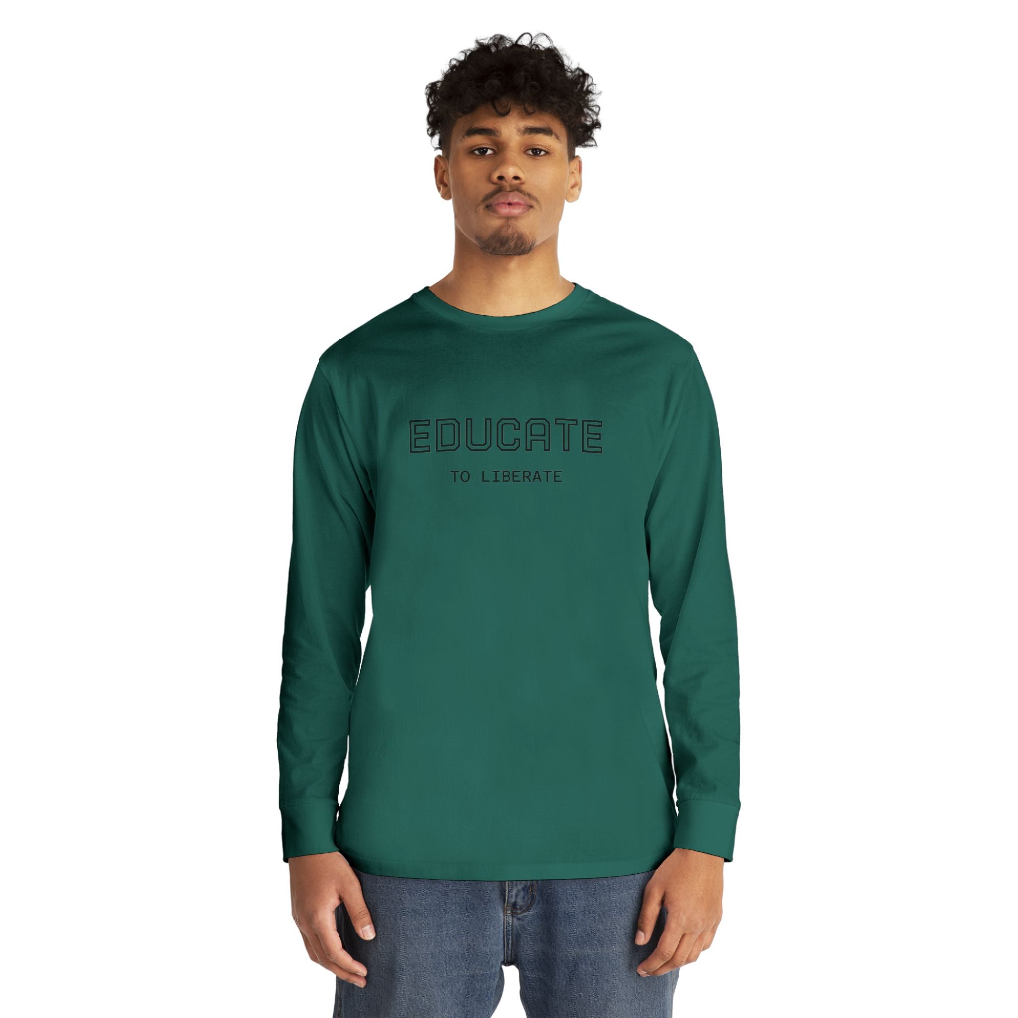 Long Sleeve Tee - Charlie Kirk, Educate to Liberate Design