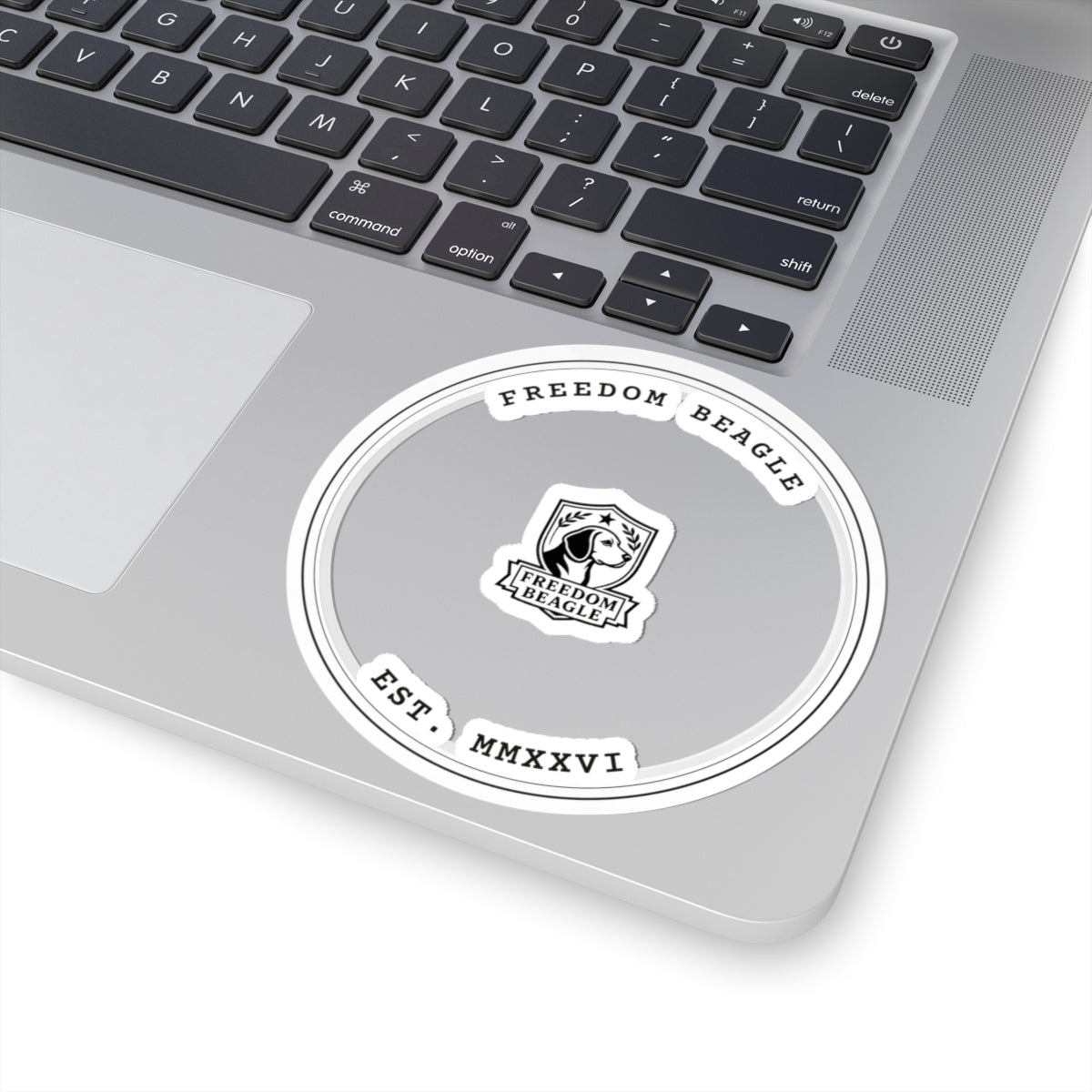 Freedom Beagle Seal — Kiss-Cut Sticker