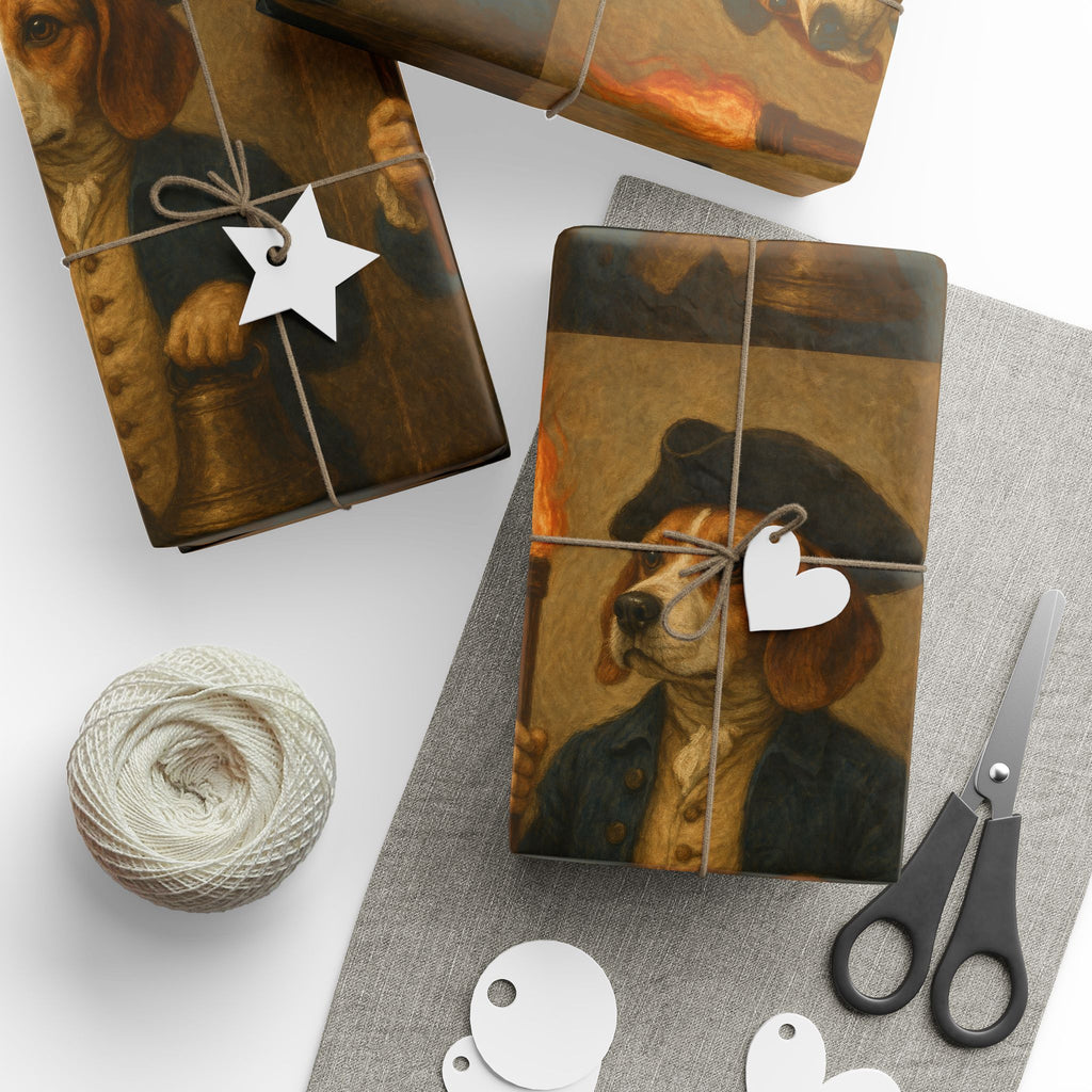 Charming Dog-Themed Wrapping Paper, Perfect for Unique Gift Packaging, Dog Lover's Gift, Holiday Celebrations, Birthday Party, Artsy Decor
