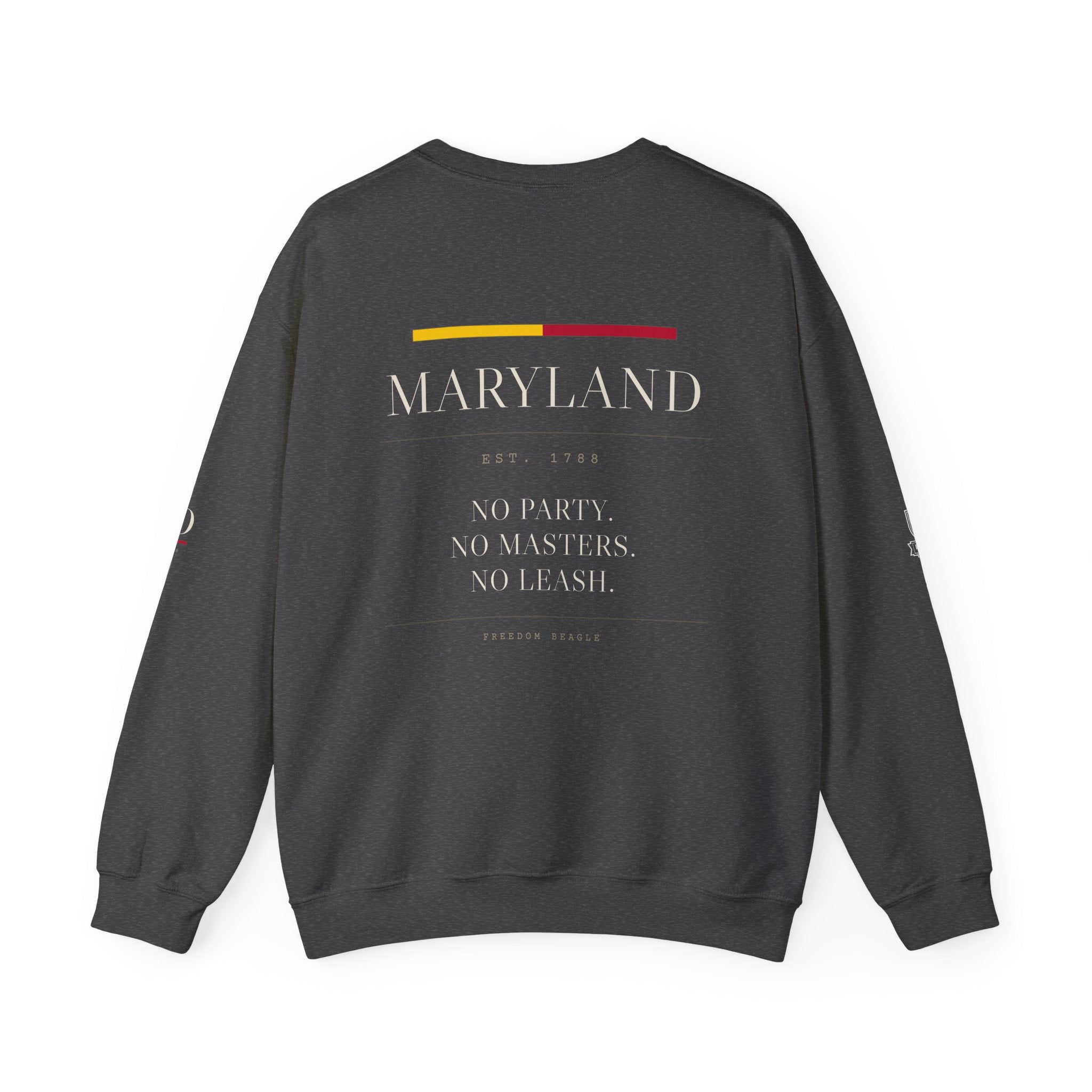 Maryland — Freedom Beagle State Series Crewneck (Black)