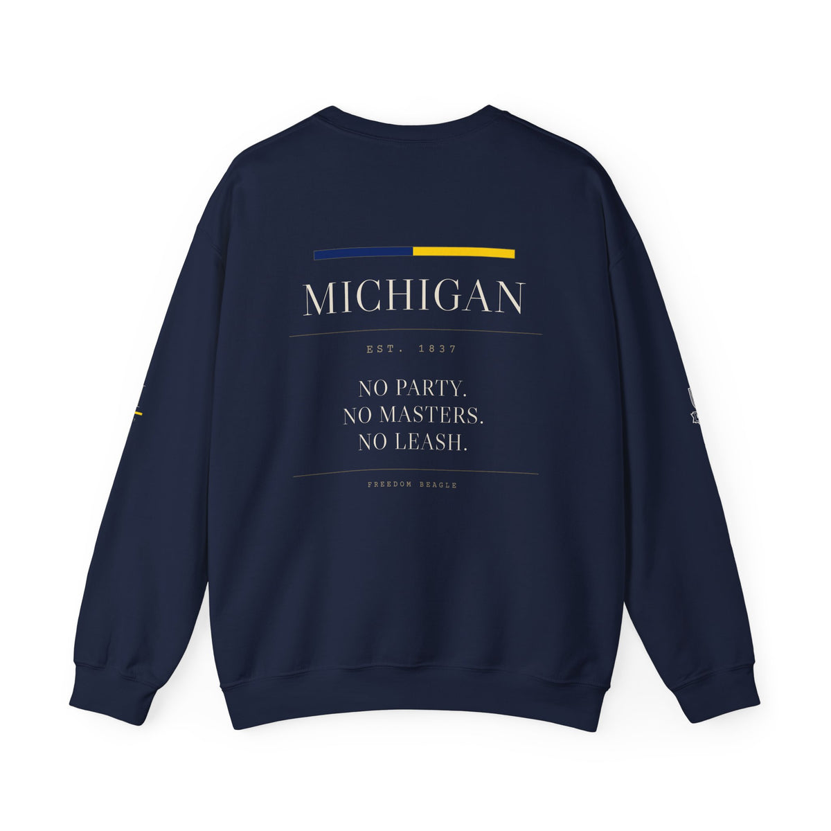 Michigan — Freedom Beagle State Series Crewneck (Black)