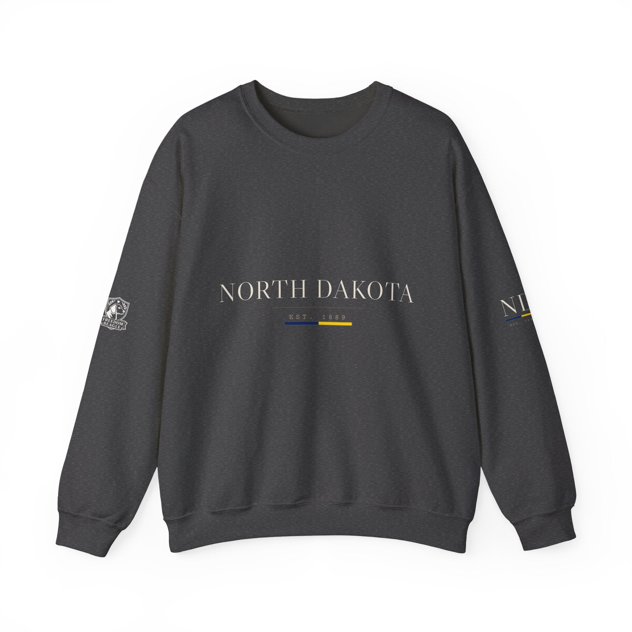 North Dakota — Freedom Beagle State Series Crewneck (Black)
