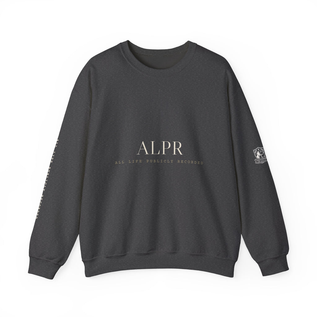 ALPR Full Kit Crewneck — All Life Publicly Recorded (Black)